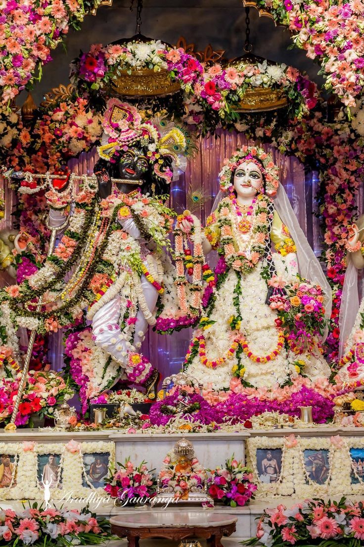 736x1104 Idol of Krishna displayed with flowers. Hare krishna mahamantra wallpaper, Hare krishna wallpaper hd, Hare