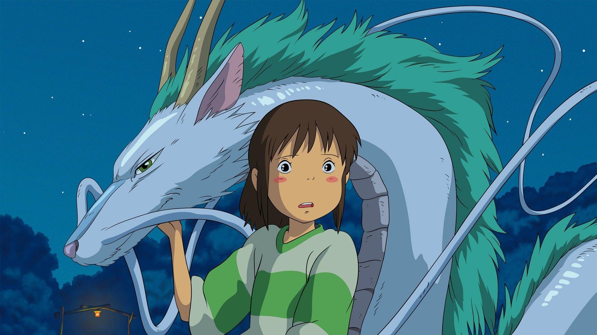 1920x1080 Hayao Miyazaki, dragons, Spirited Away, Ogino Chihiro, haku, Studio Ghibli, anime wallpaper