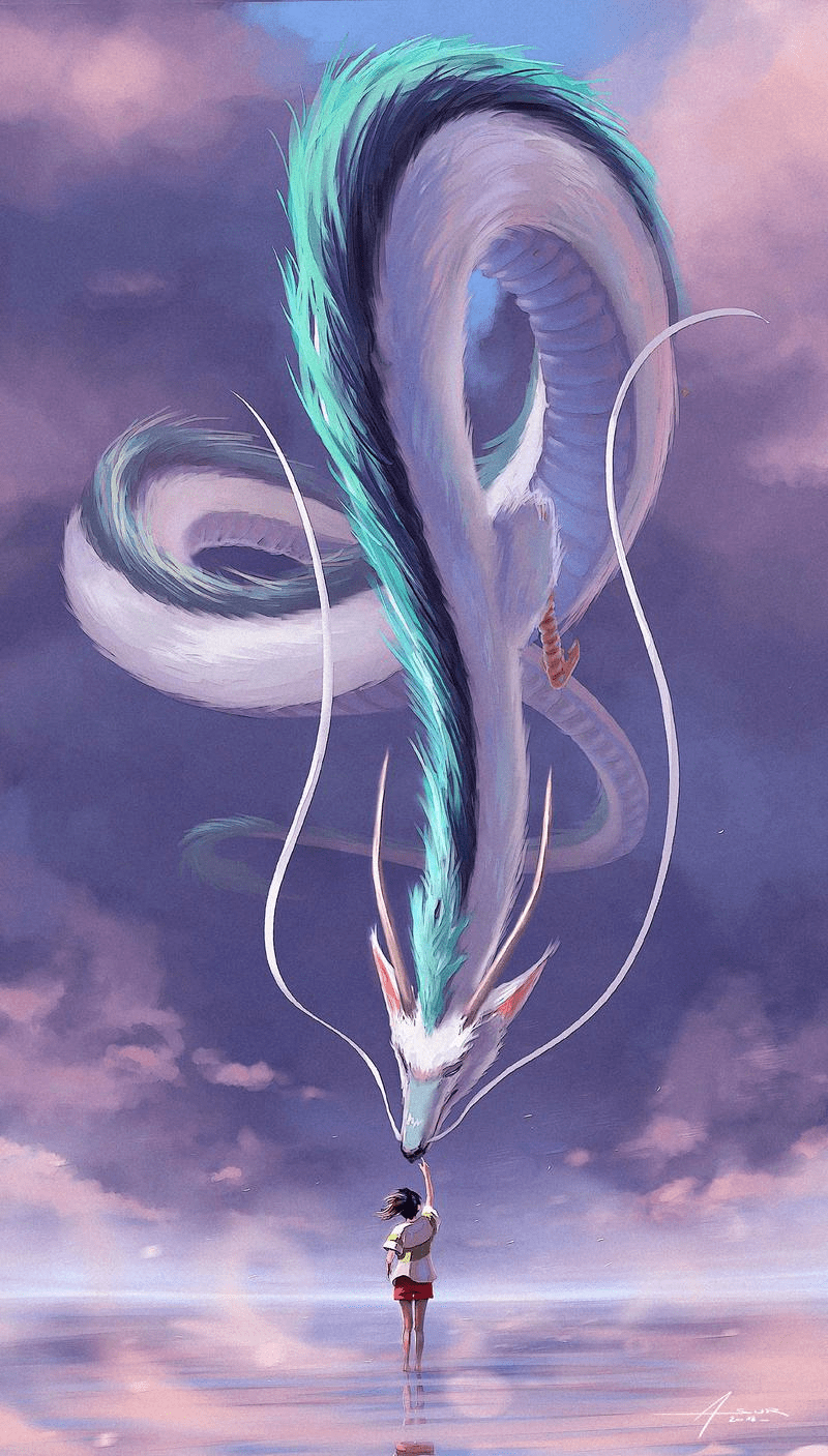 800x1407 Wallpaper Day. snake, fiction, person, dragon, art for HD, 4K Wallpaperday for Desktop, Mobile Phones free d. Ghibli artwork, Anime scenery wallpaper, Ghibli art