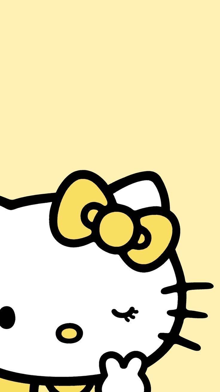 736x1308 Yellow lock screen wallpaper. Hello kitty background iphone, Yellow aesthetic wallpaper ipad