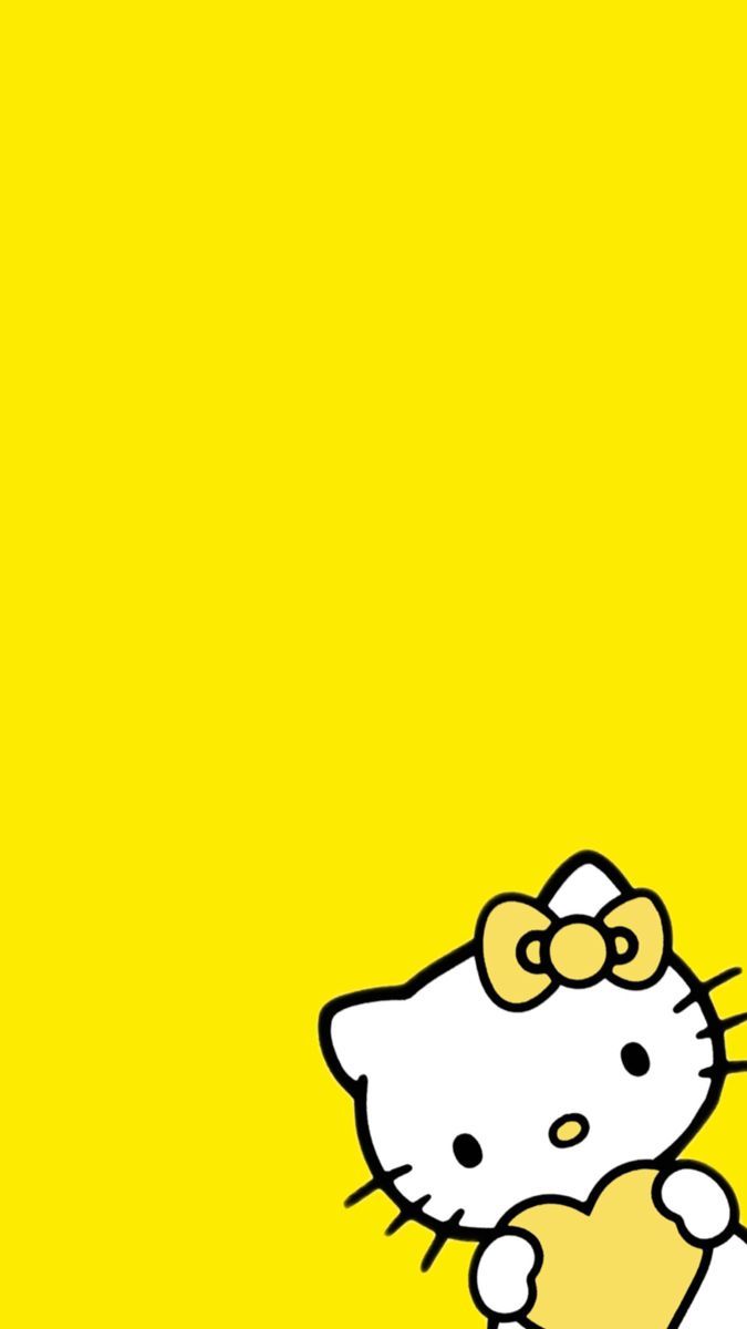 675x1200 YELLOW HELLO KITTY. Hello kitty neon, Wallpaper background yellow, Yellow ipad wallpaper aesthetic