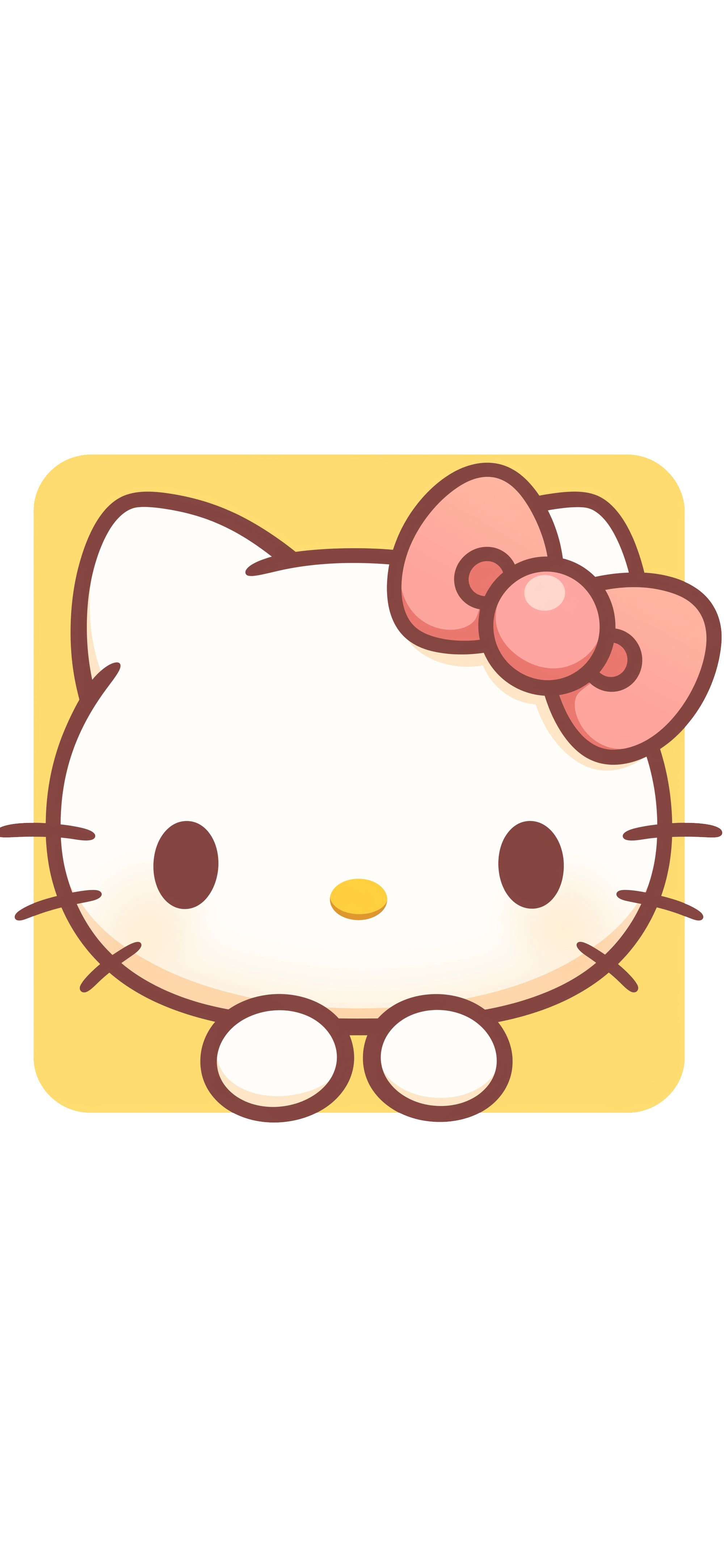 2000x4329 Sanrio Hello Kitty Yellow Background Wallpaper