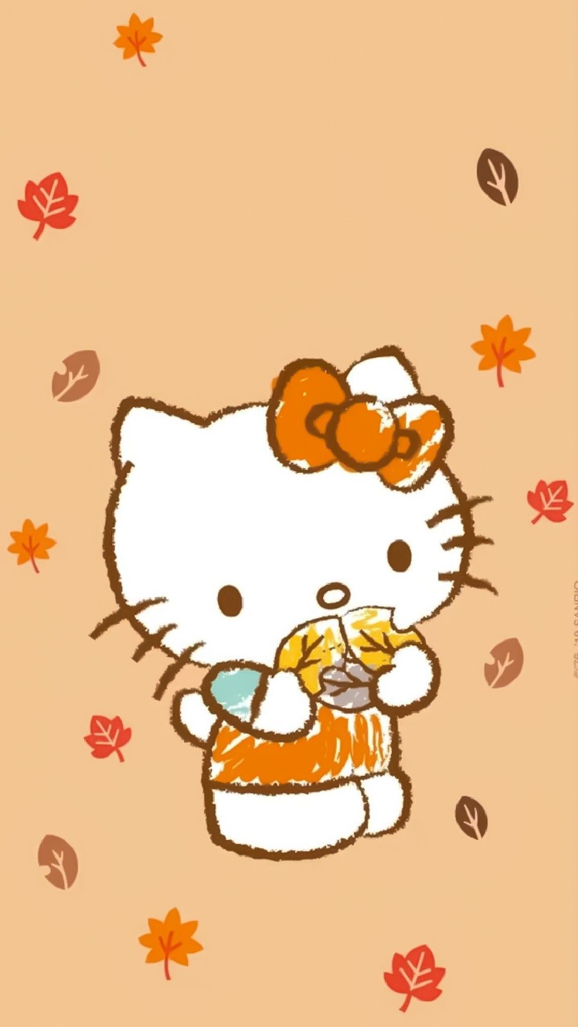 1152x2048 Hello Kitty Thanksgiving Wallpaper