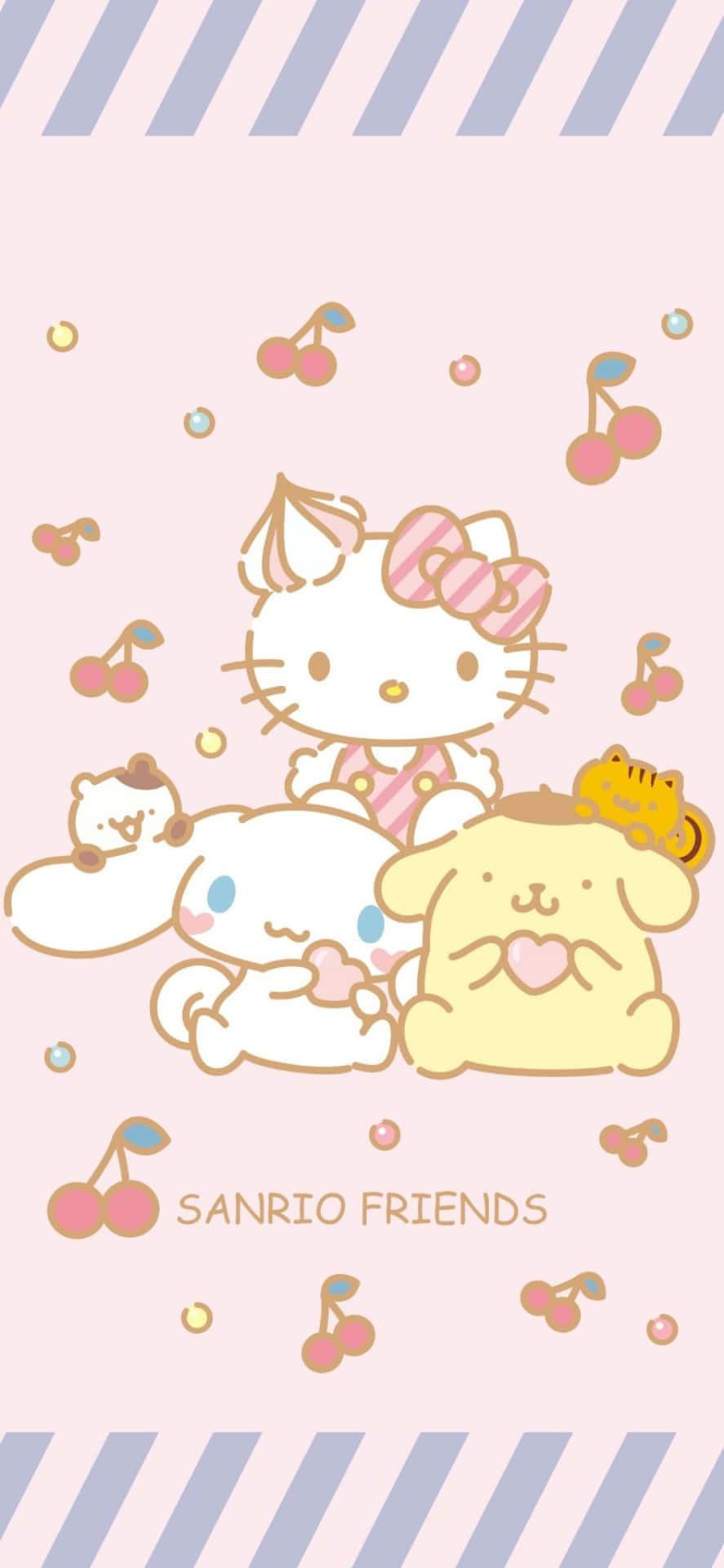 887x1920 Download Hello Kittyand Friends Cute Aesthetic Wallpaper