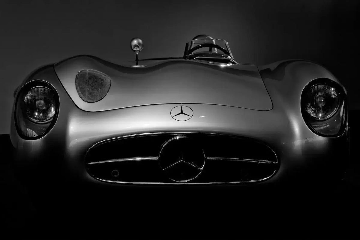 1200x800 Silver Arrow. Vintage Mercedes Benz 300 SLR Fine Art Print
