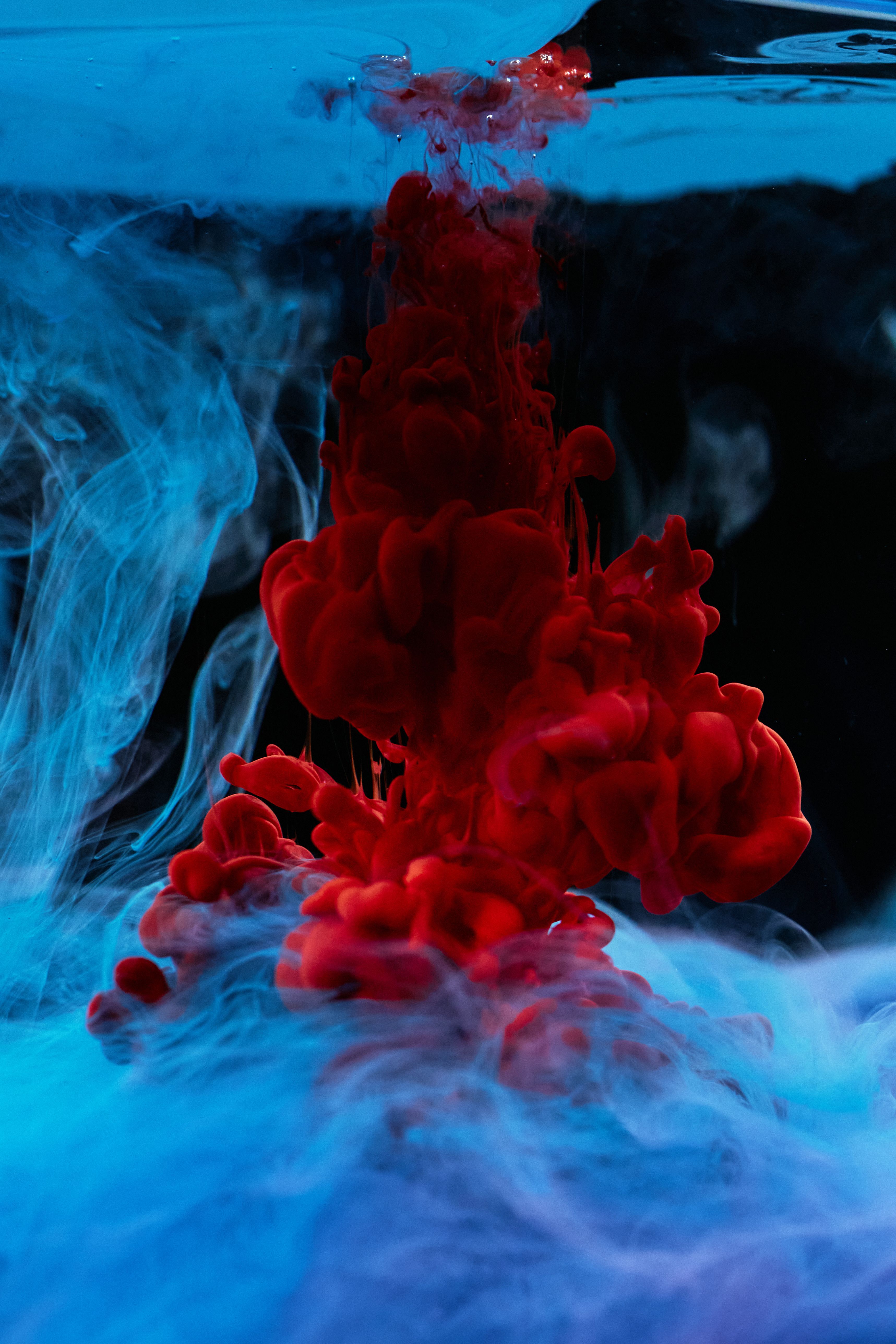 3434x5151 High Speed Photography Of Colorful Ink Diffusion In Water · Free