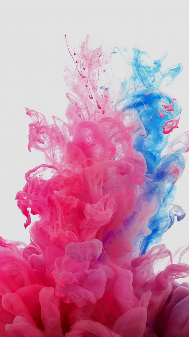 750x1334 Red Blue Liquid Smoke Wallpaper