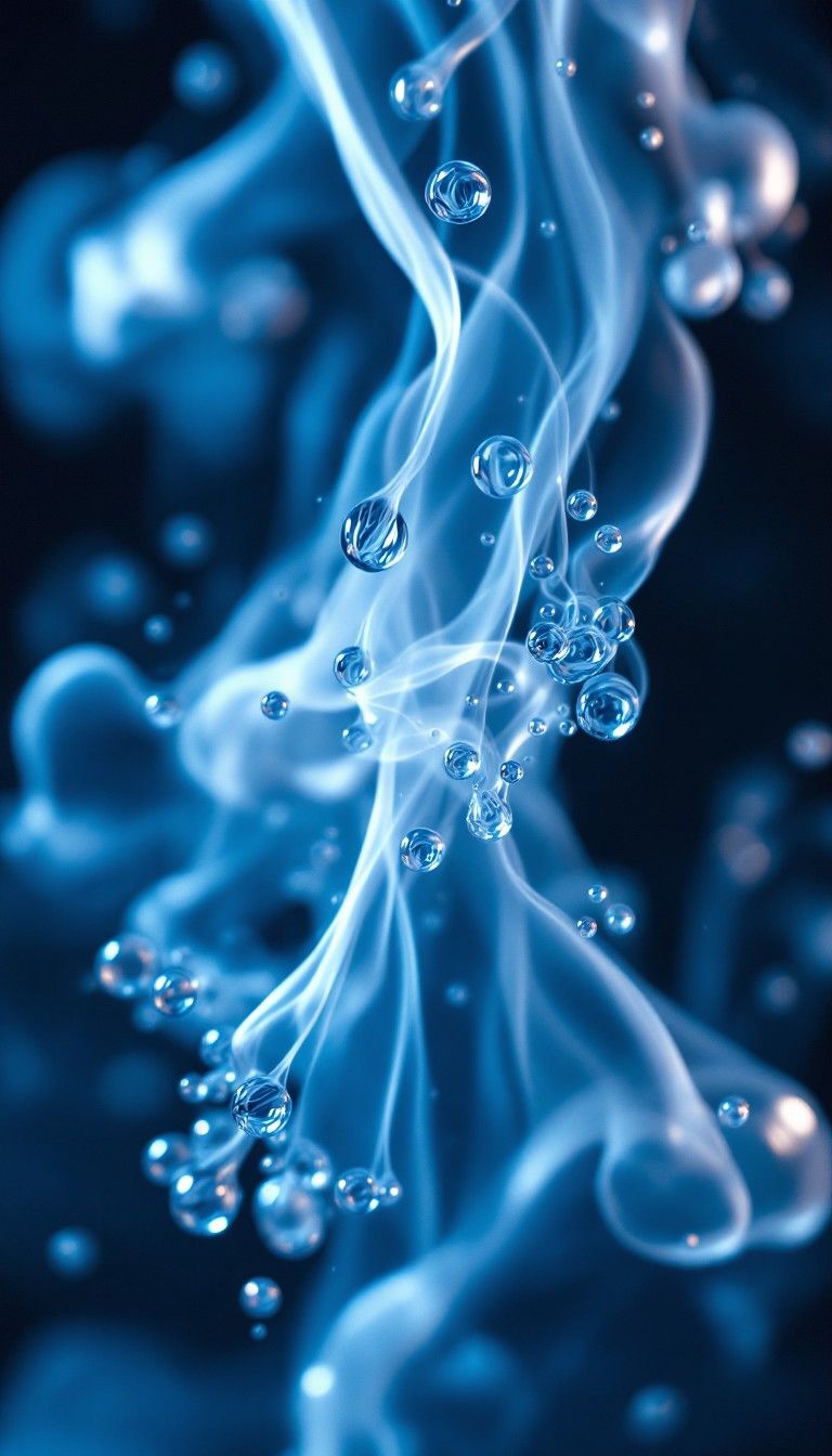 768x1344 Download Liquid Meets Smoke Image, Droplets, Smoke