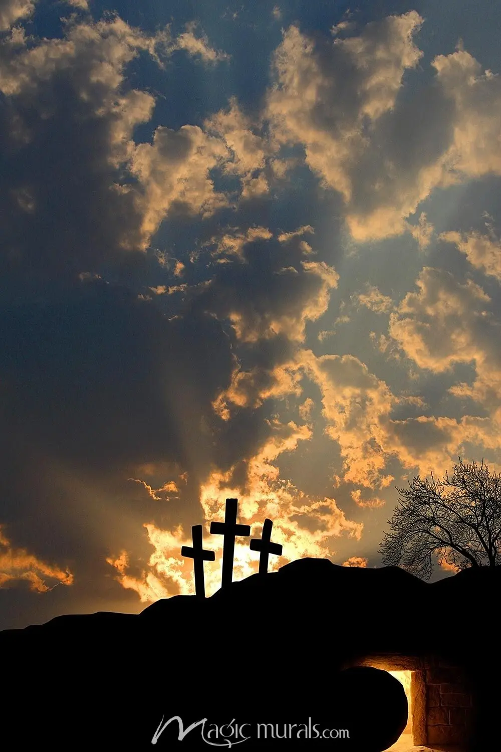 1000x1500 Empty Tomb And Three Crosses
