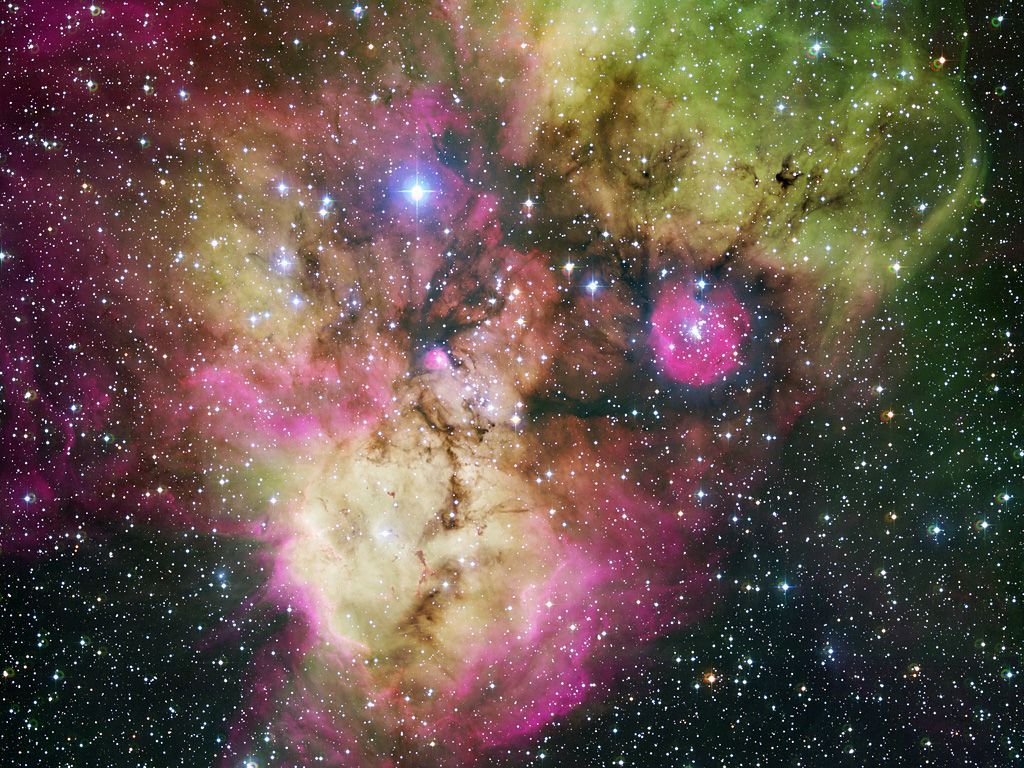 1024x768 This 'Skull and Crossbones Nebula' Spits Baby Stars Out of Its Shrieking Mouth