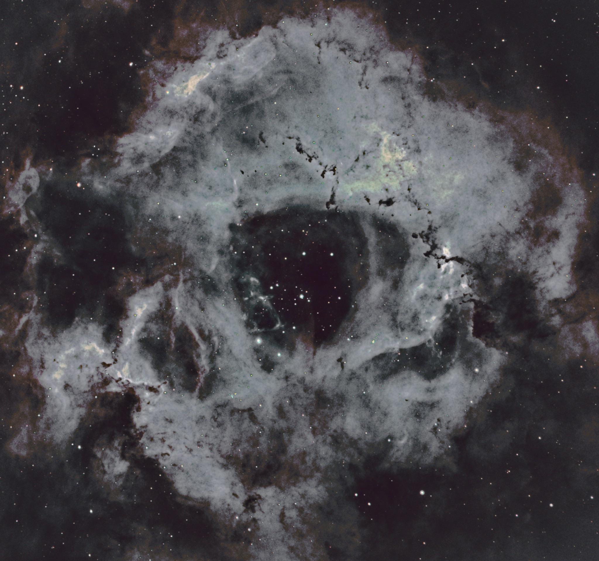 2048x1919 The Rosette Nebula (skull version)