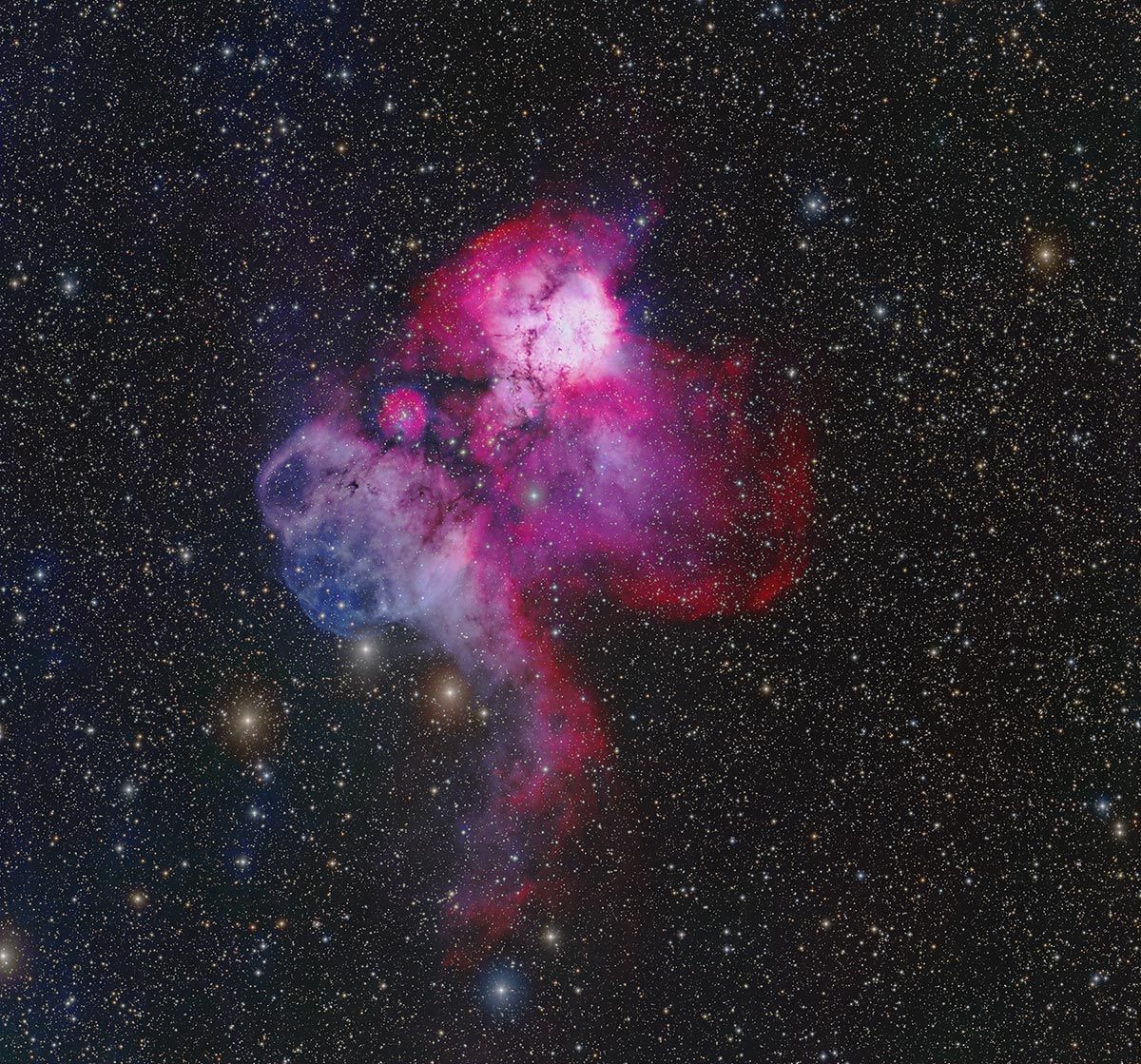 1200x1119 NGC 2467 Skull & Crossbones Nebula Deep Sky Imaging