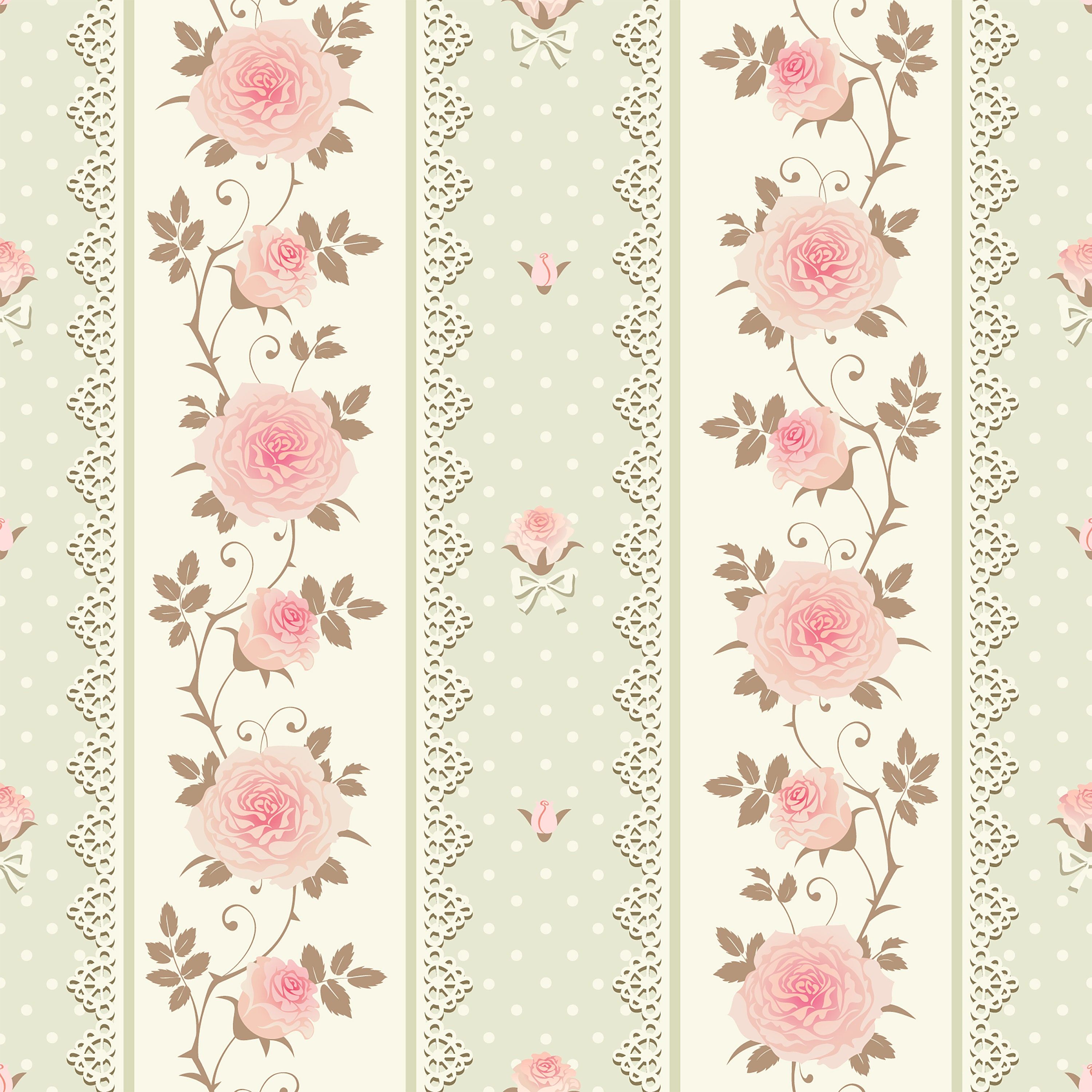 3000x3000 Dollhouse Wallpaper, 11”x30” Large Roll Wallpaper, Dollhouse, Antique Wallpaper, Pink Floral Wallpaper, Peel & Stick Fabric Wallpaper