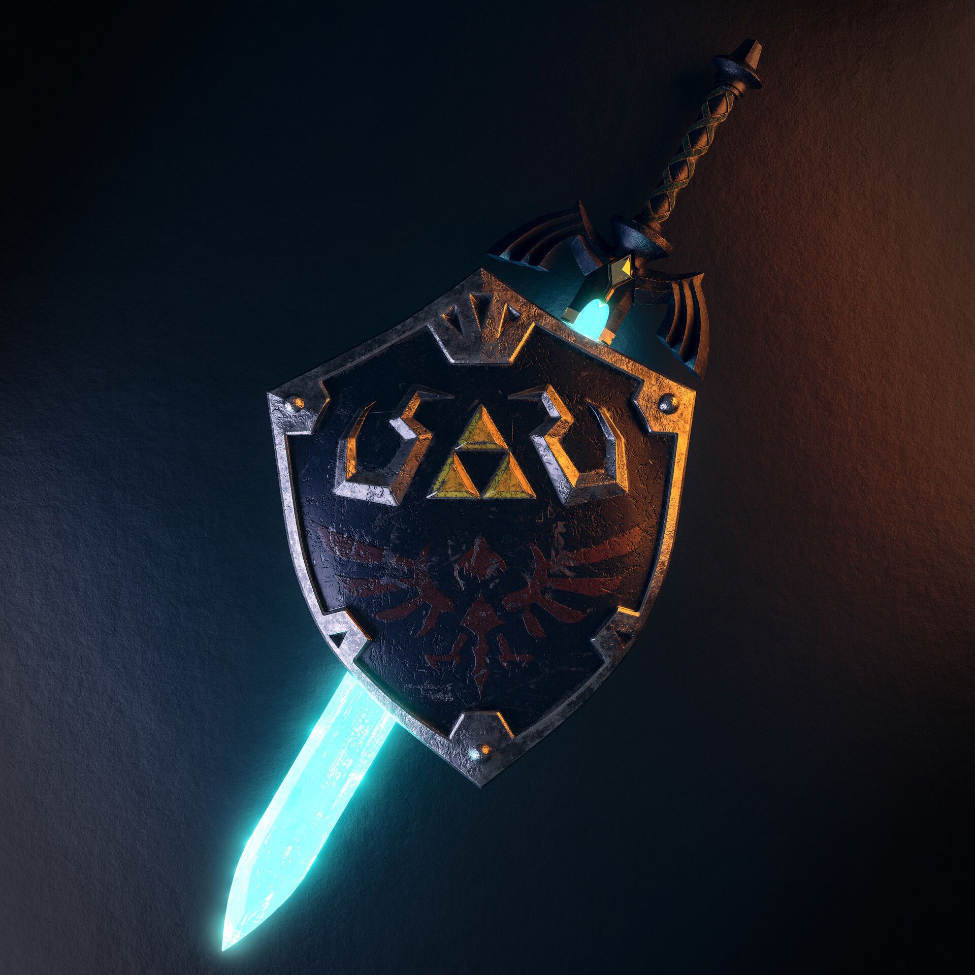 1920x1920 [LOZ] Master Shield and Hylian Sword