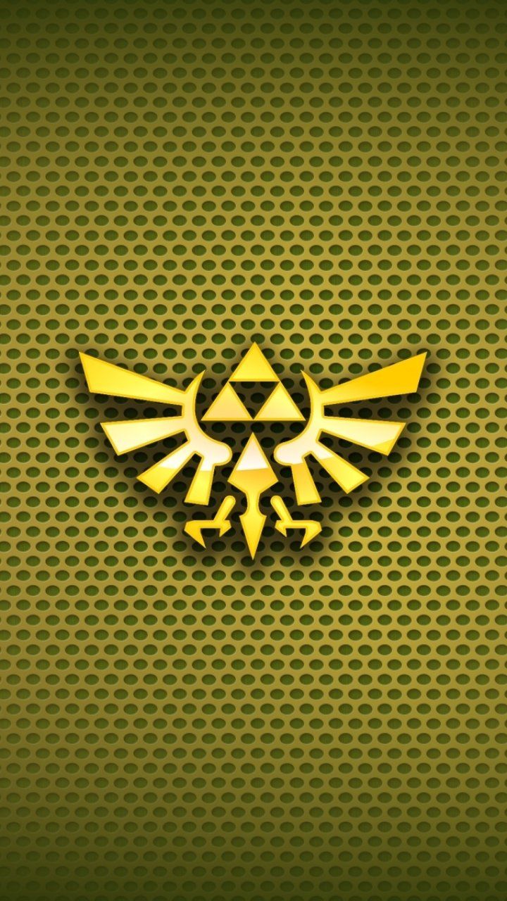 720x1280 Hylian Crest Wallpaper. Golden Triforce Mobile. Zelda Emblem Phone Art