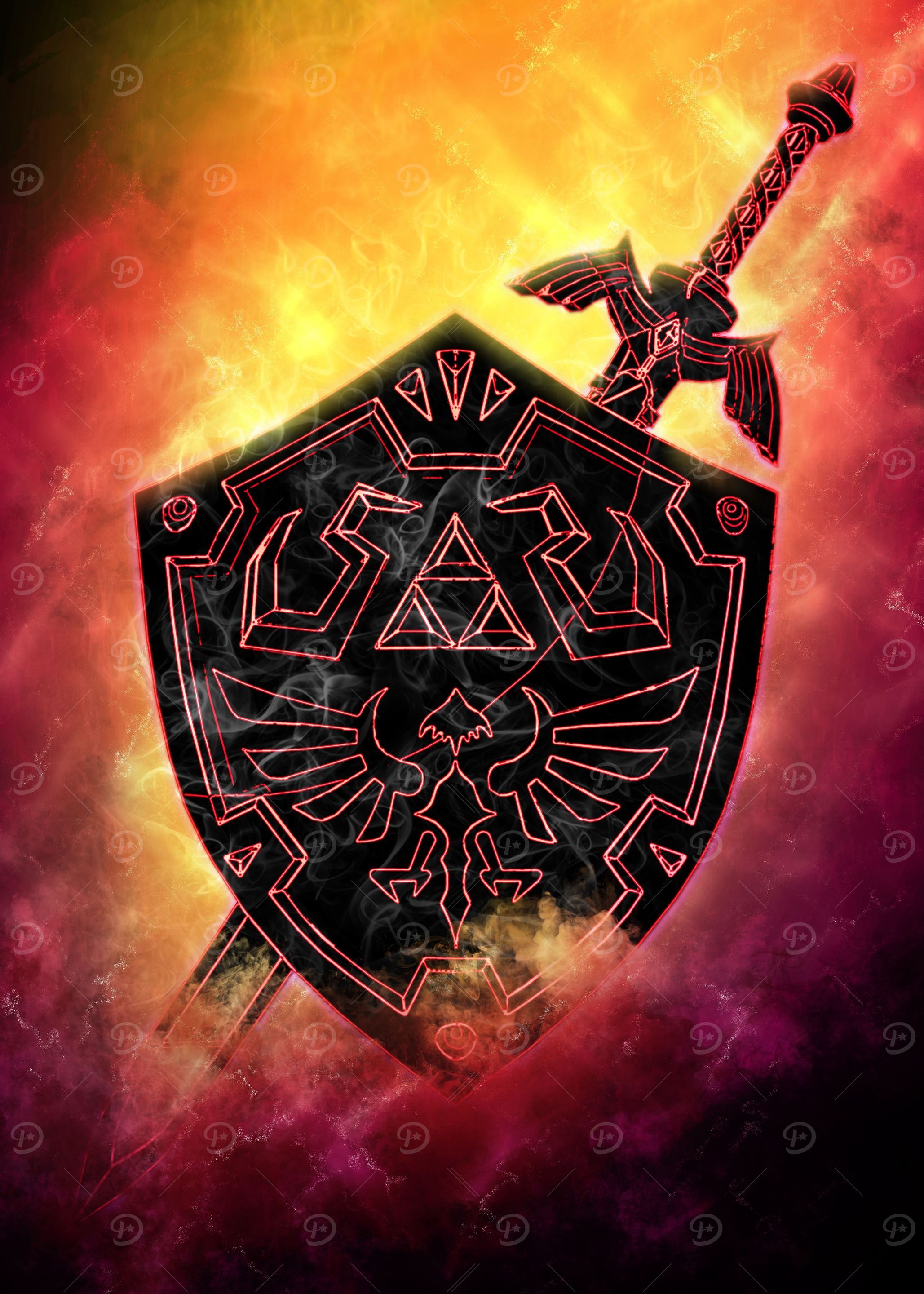 2057x2880 link zelda game Gaming Poster, Picture & Metal Print