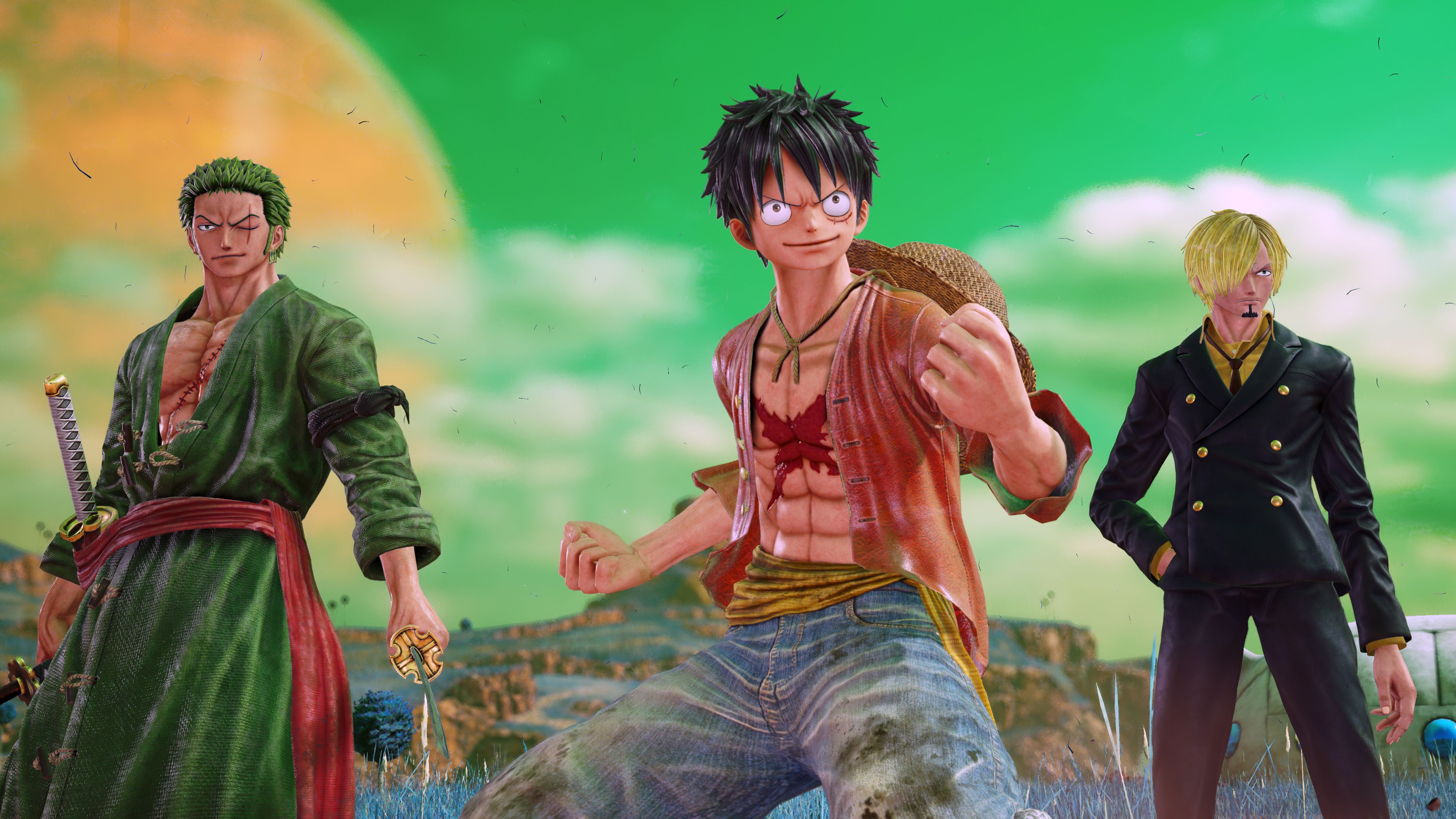 3840x2160 Luffy Zoro Sanji Wallpaper