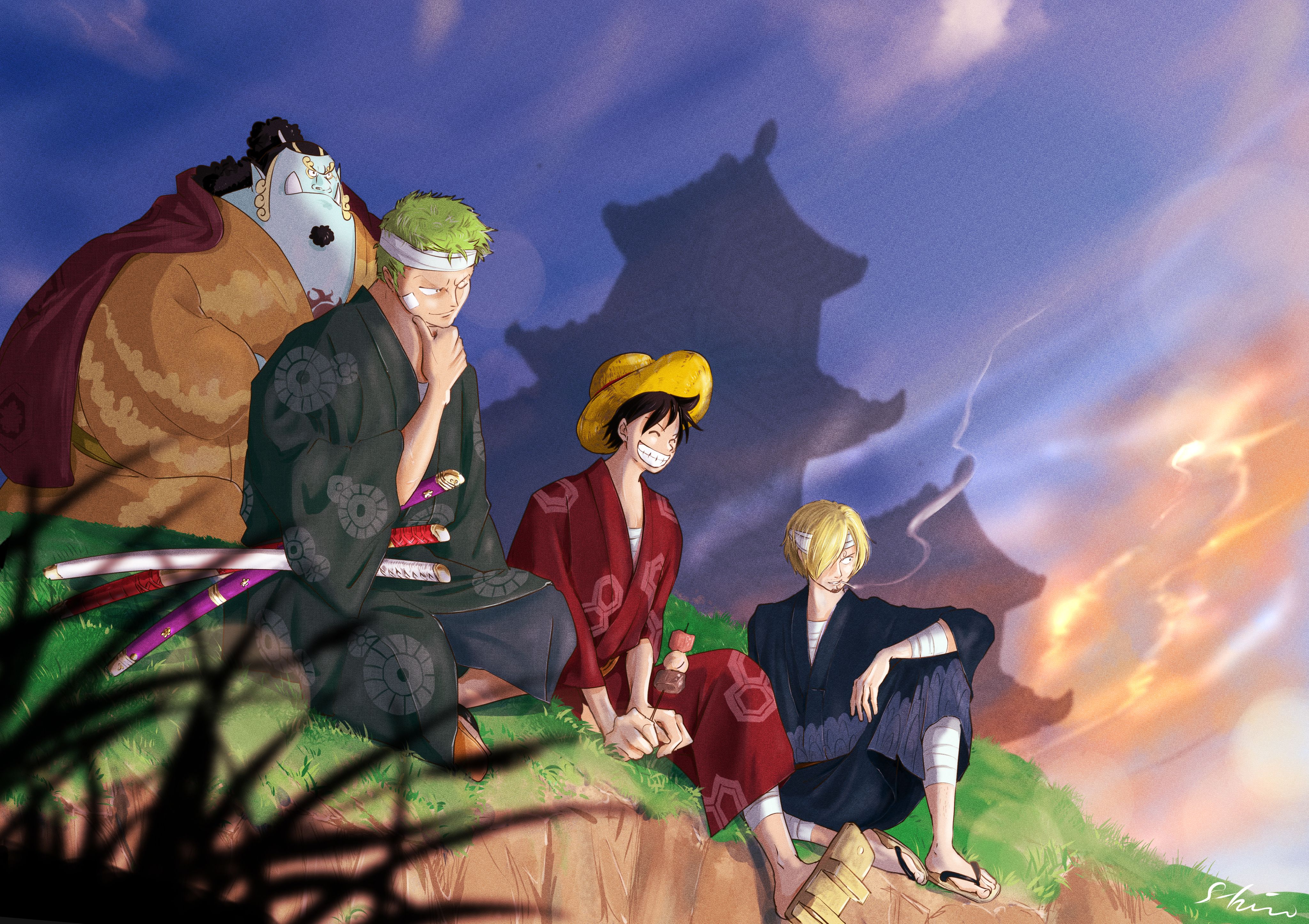4096x2892 One Piece Monster Trio