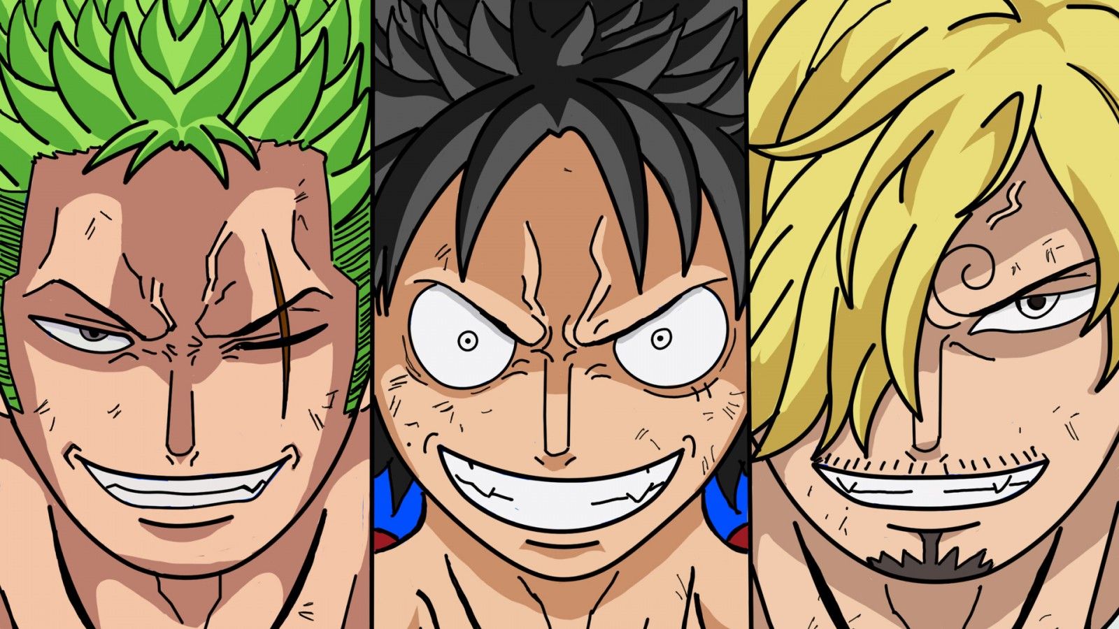 1600x900 Roronoa Zoro Monkey D. Luffy Sanji HD One Piece Wallpaper