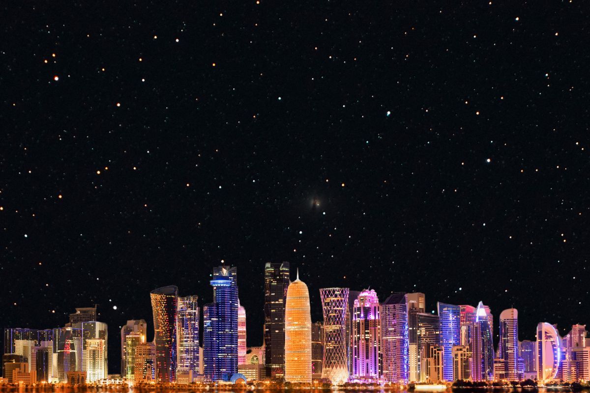 1200x800 doha skyline night stars