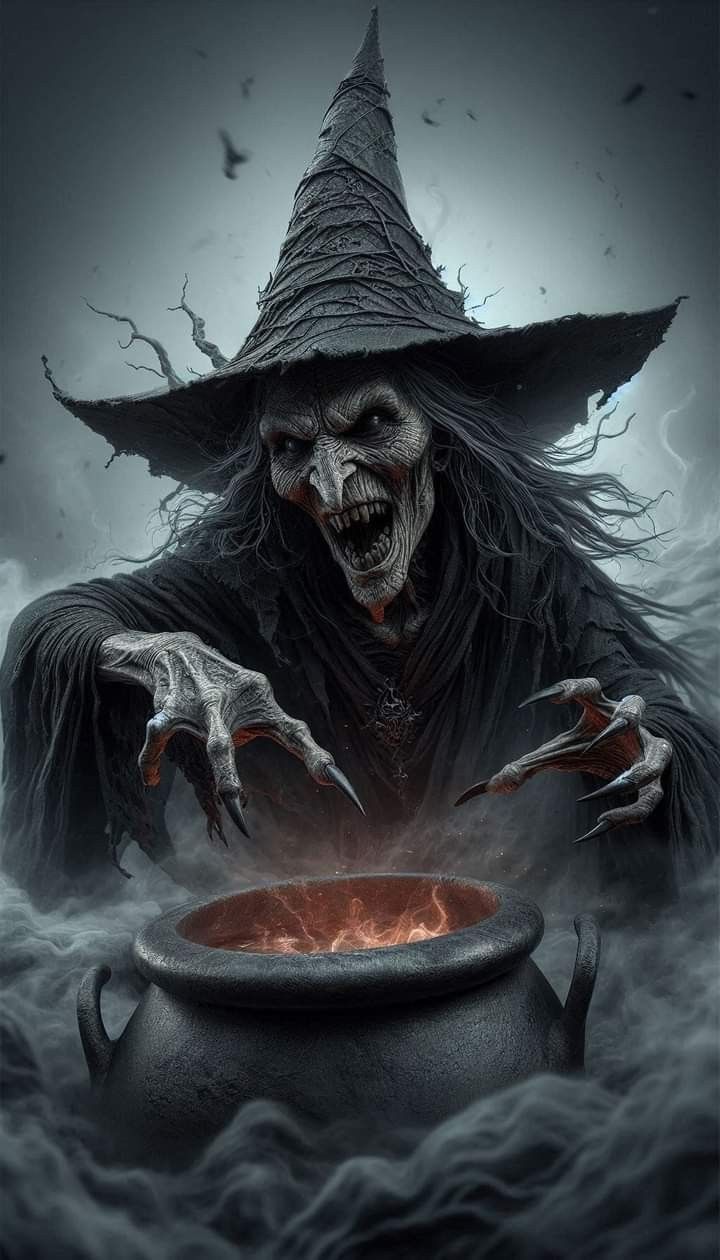 720x1260 Spooky halloween image. Evil witch wallpaper, Witch horror, Horror art