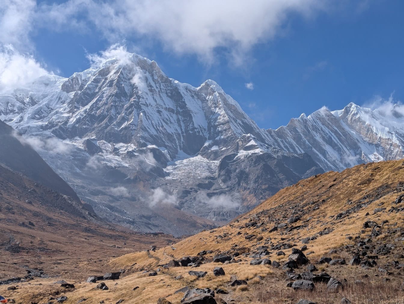 1344x1012 Free picture: Annapurna mountain range with the Annapurna the tenth highest peak in the world