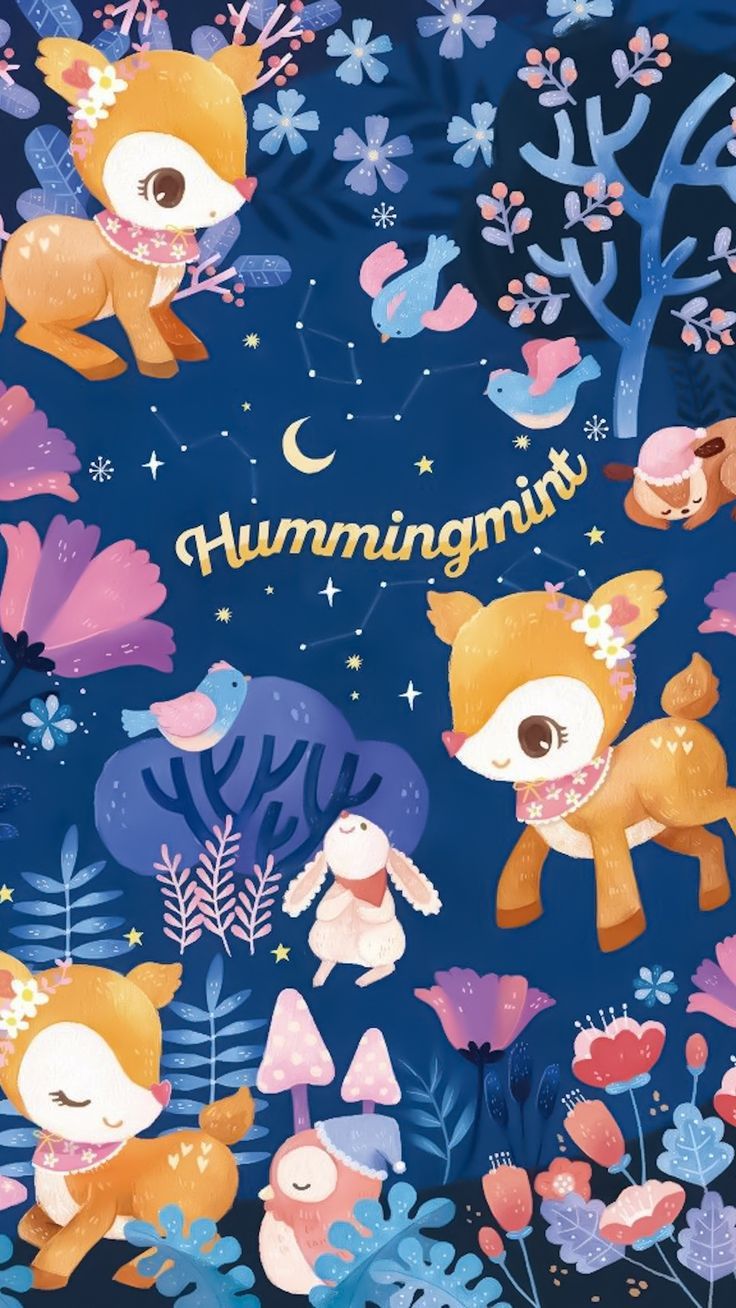 736x1308 Kawaii hummingbird. Kawaii forest, Cute thumper illustration, Sanrio wallpaper