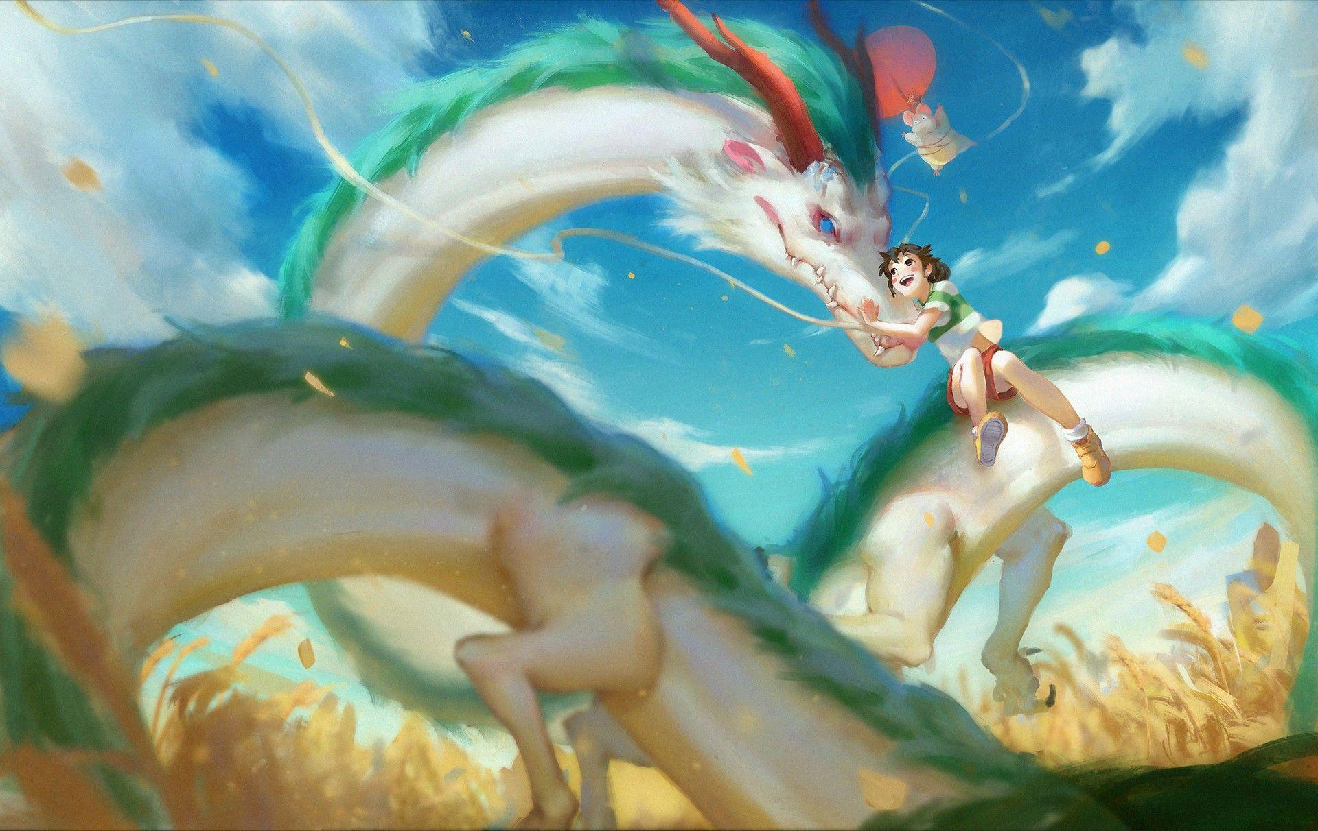 1920x1212 #anime, #Studio Ghibli, #Haku, #Spirited Away, #dragon wallpaper. Mocah HD Wallpaper