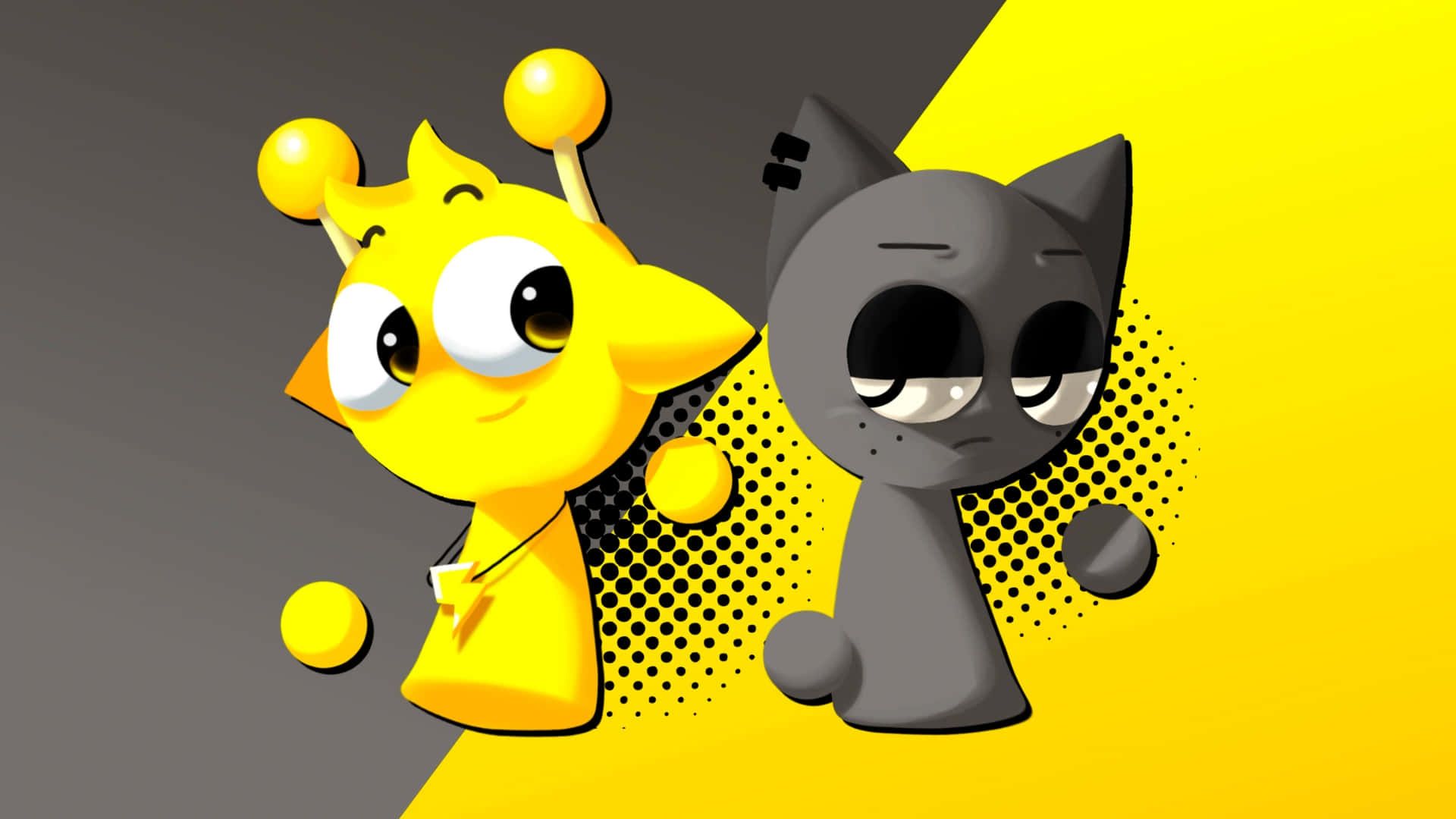 1920x1080 Download Sprunki Characters Mascot Design Wallpaper