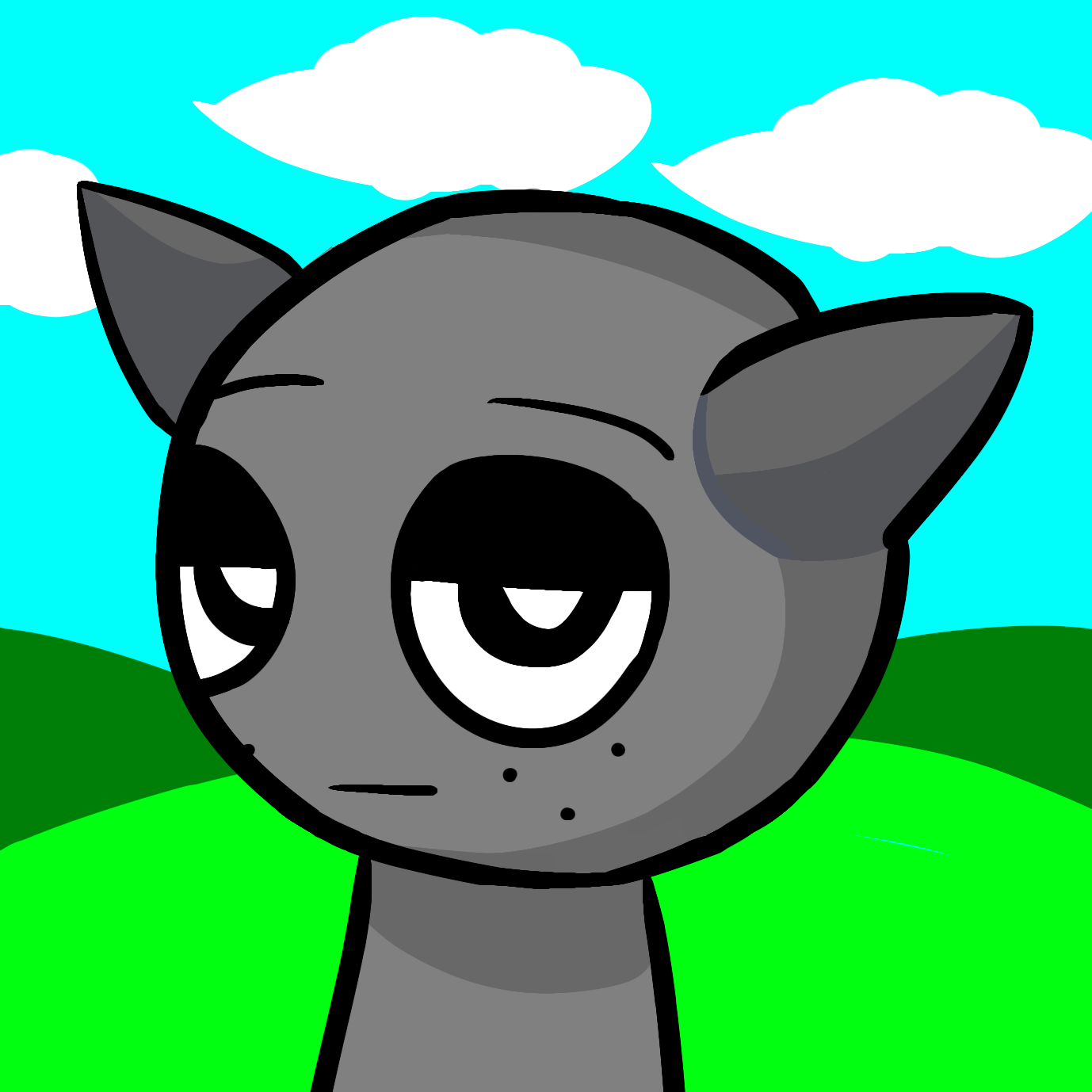1378x1378 Sprunki Gray Wallpaper