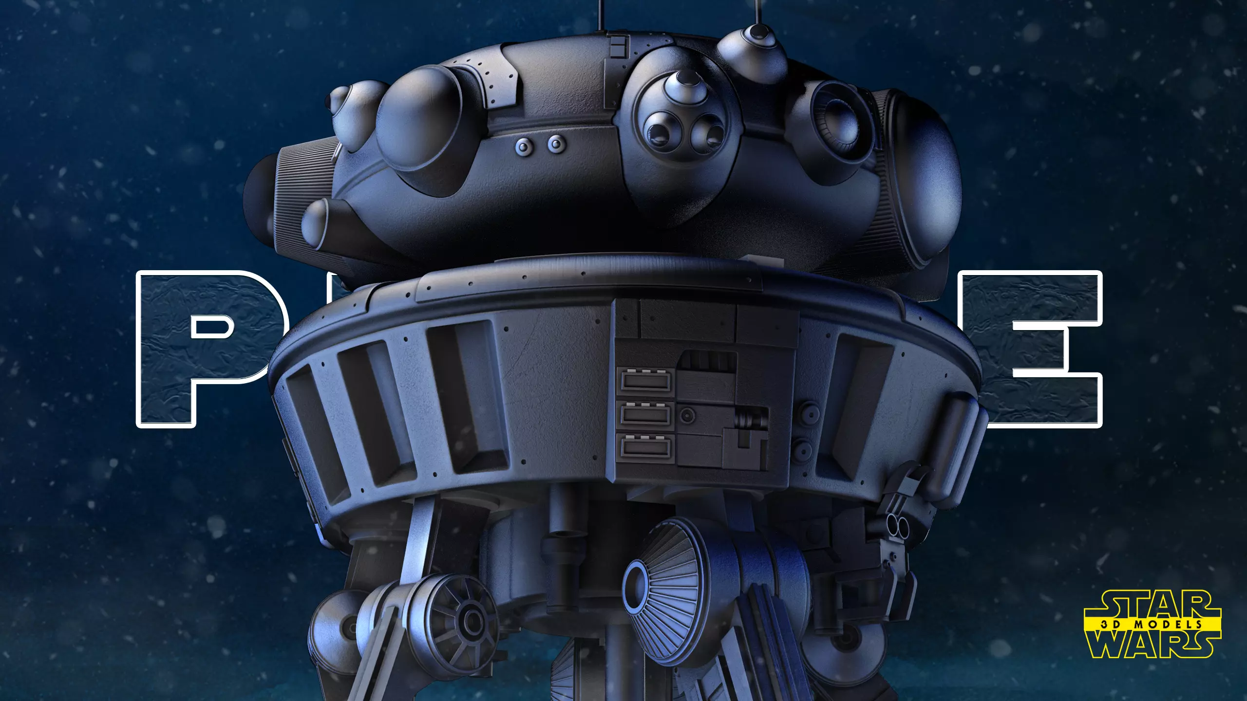2560x1440 Probe Droid Sculpture Tested for 3D printing 3D model 3D printable