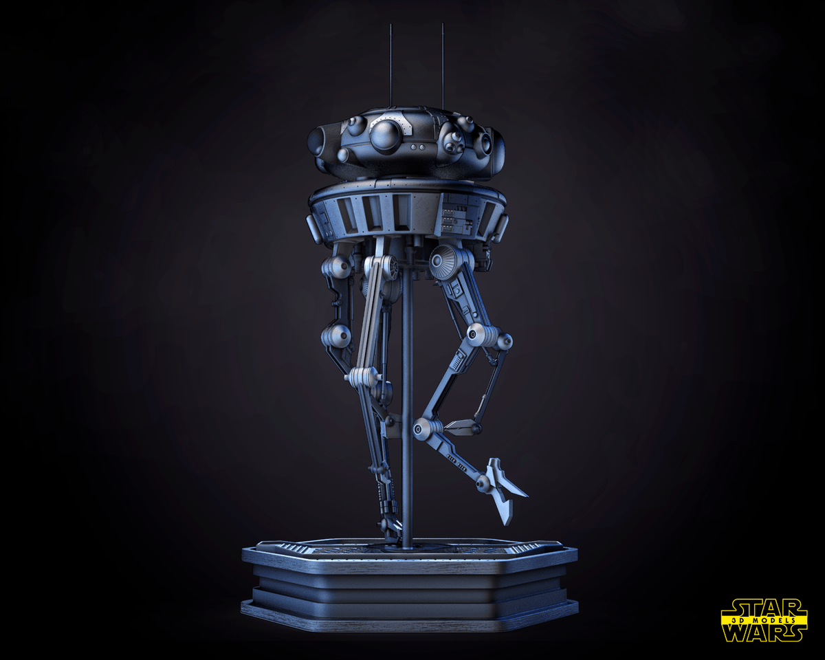 1200x960 Imperial Probe Droid 1 1 8 Or 1 10 Scale Statue 3D Print Model Kit Unpainted