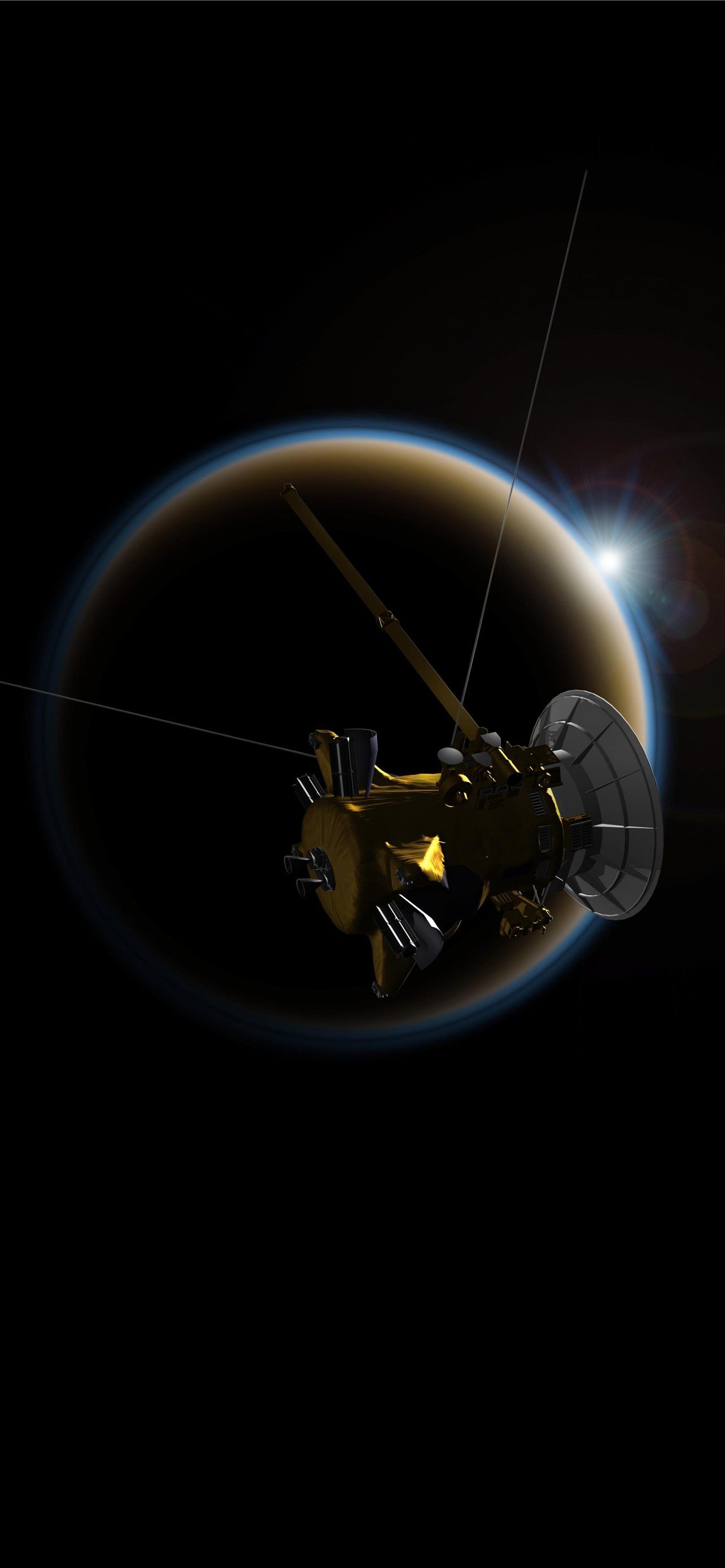 1284x2778 space probe iPhone Wallpaper Free Download
