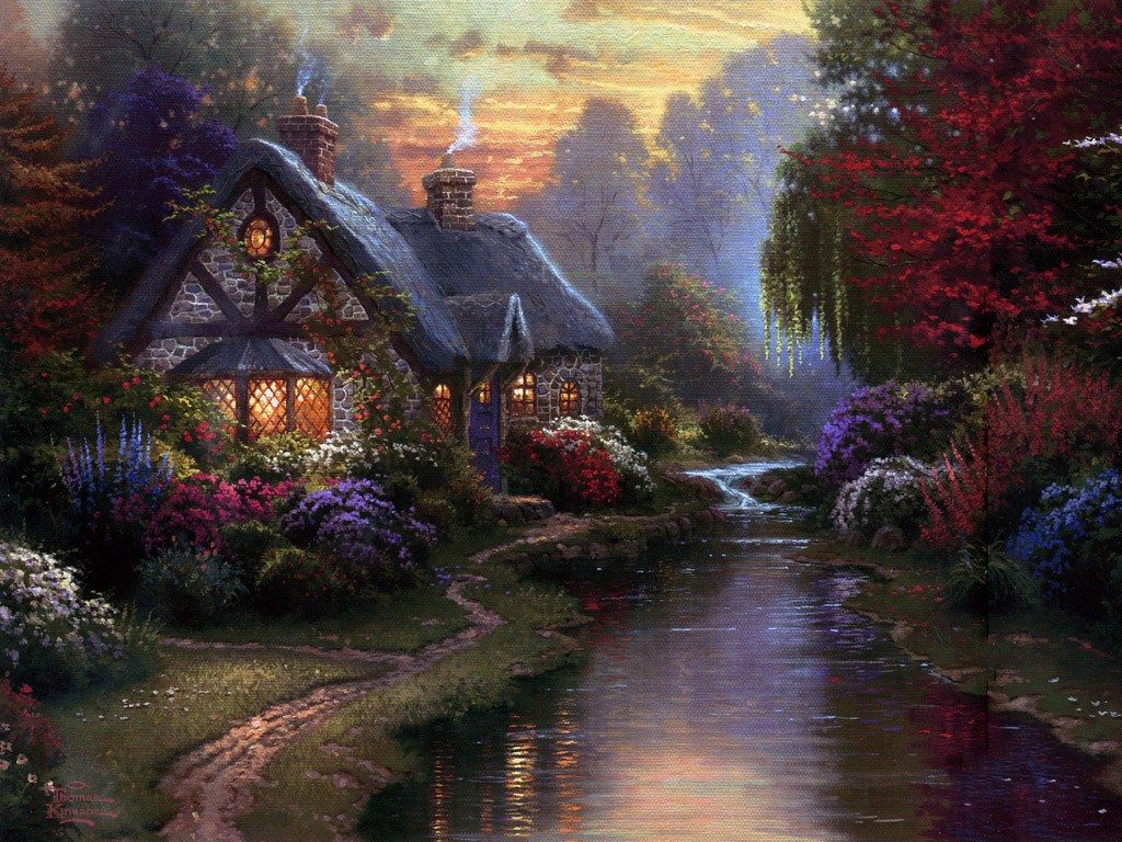 1024x768 Art Wednesday: Thomas Kinkade
