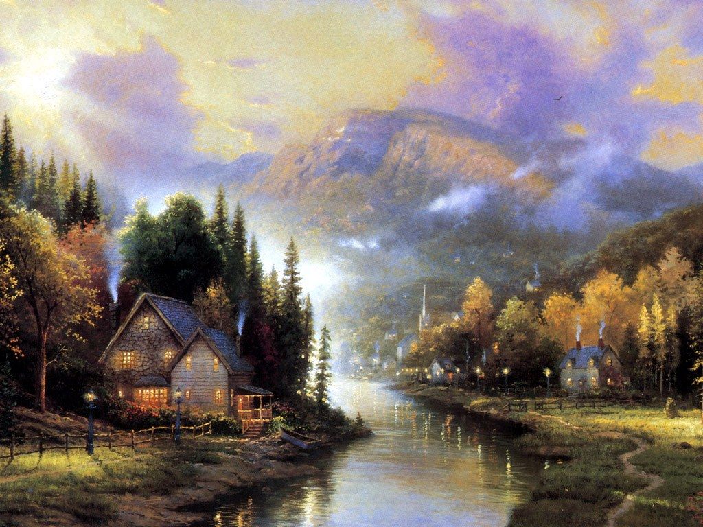 1024x768 Art Wednesday: Thomas Kinkade