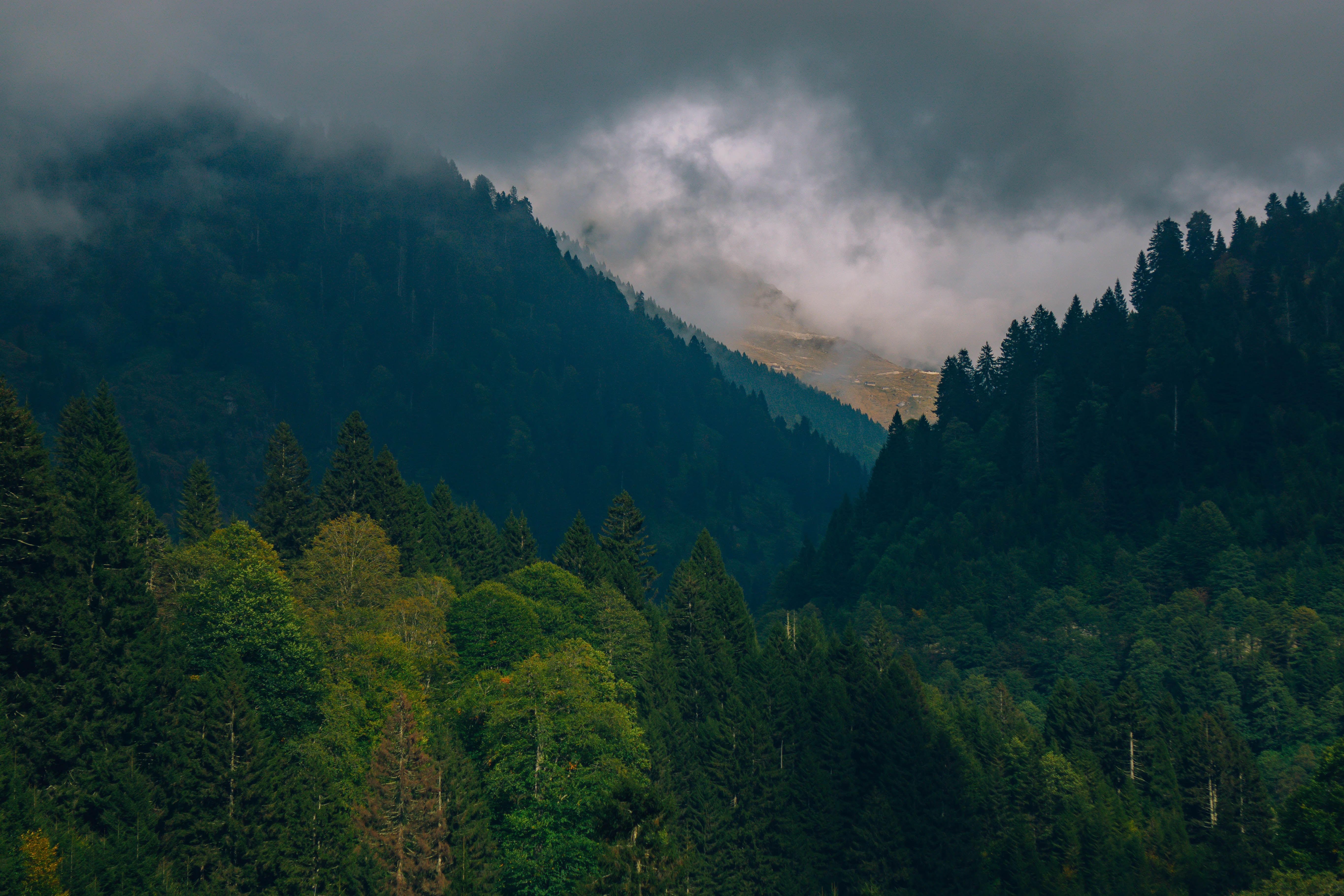 5458x3639 Stormy Clouds Over the Mountains · Free