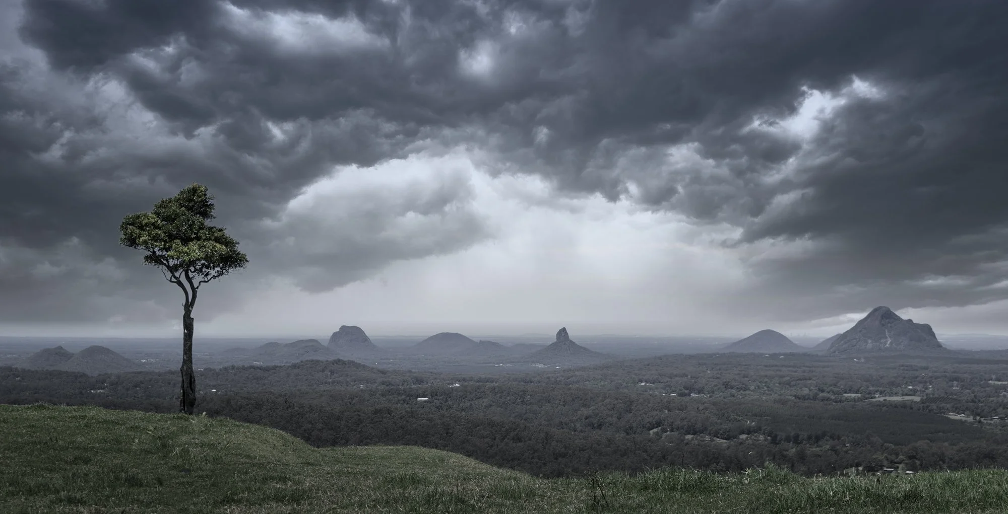 2000x1021 Stormy Mountains Print. Fine Art Collection