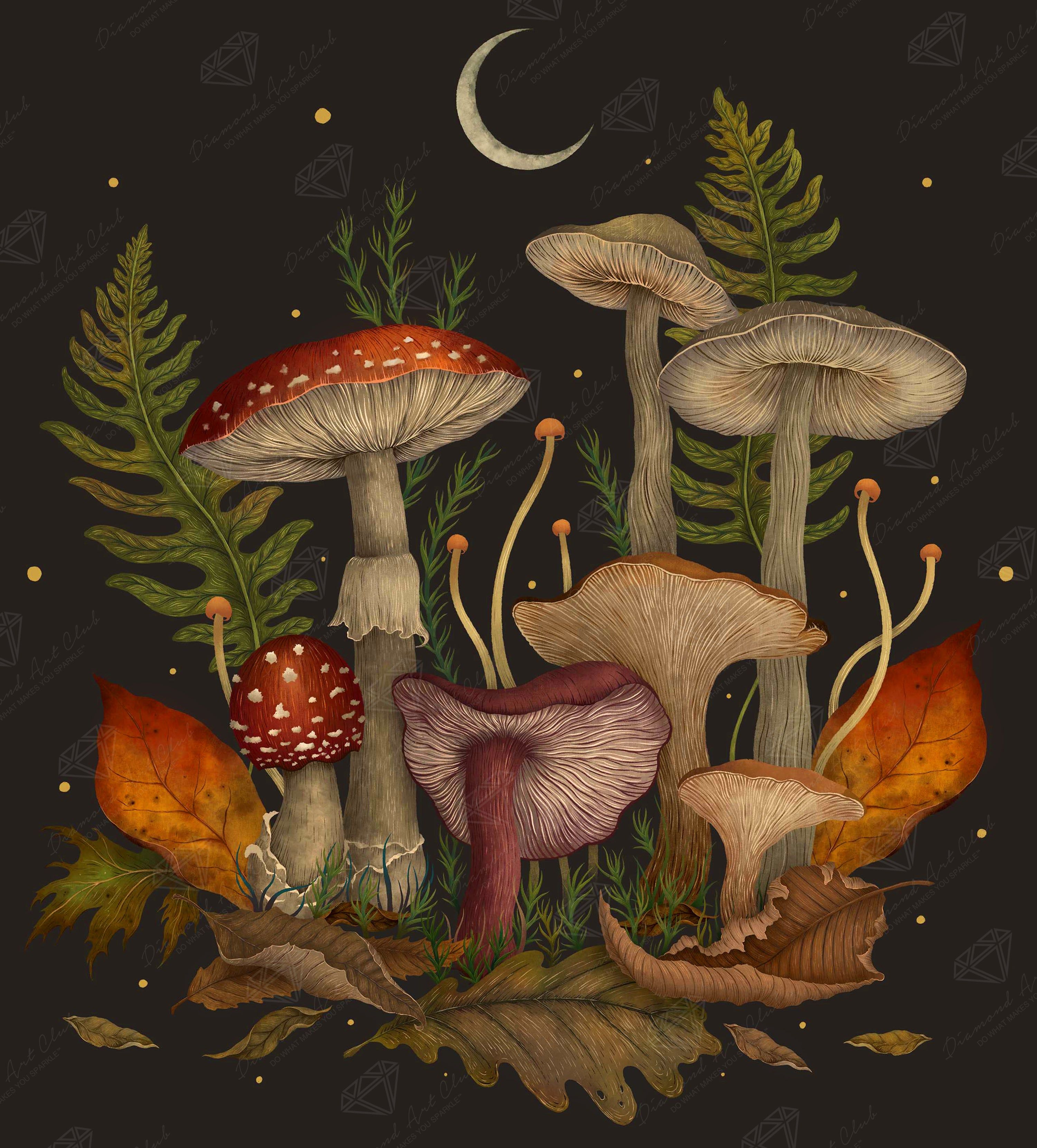 3000x3322 Autumn Mushrooms Diamond Painting Kit