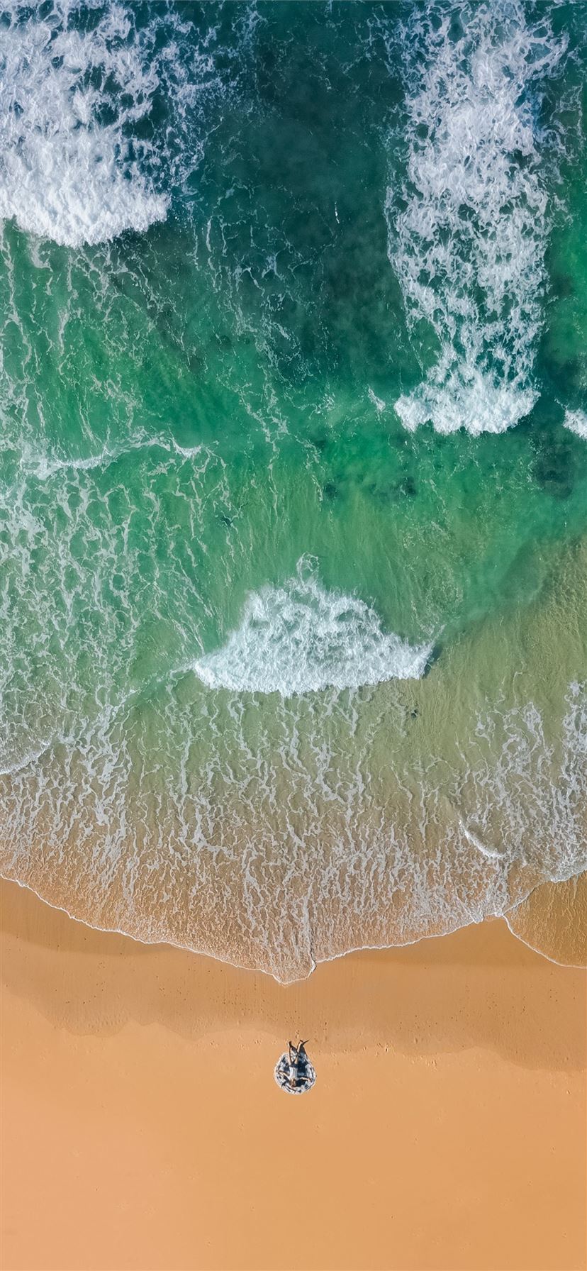828x1792 top view photography of brown sand on beach with t. iPhone 11 Wallpaper Free Download