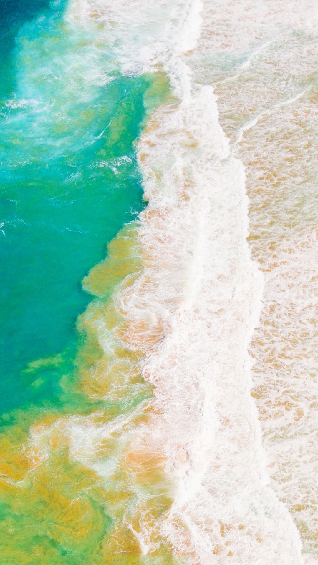 1080x1920 Aerial view Wallpaper 4K, Beach, Ocean, Waves, Coastline