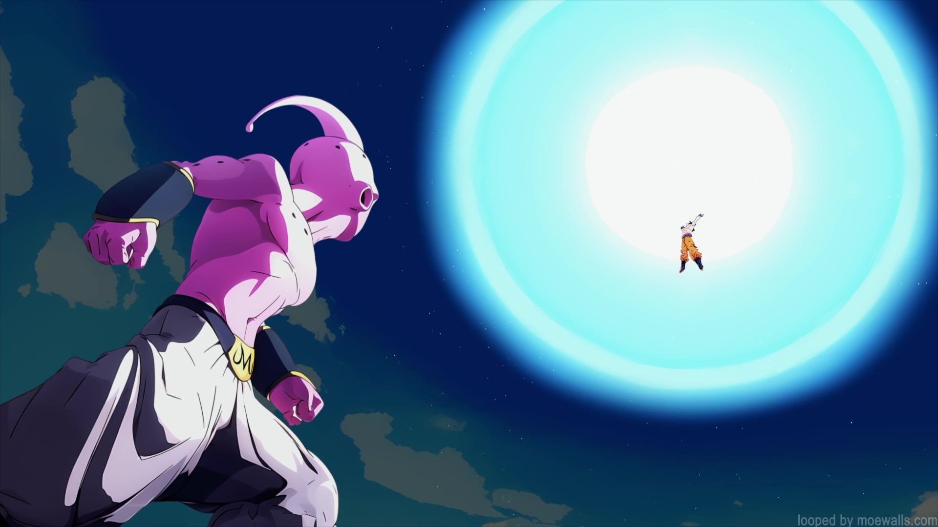 1920x1080 Goku Spirit Bomb Vs Kid Buu Live Wallpaper