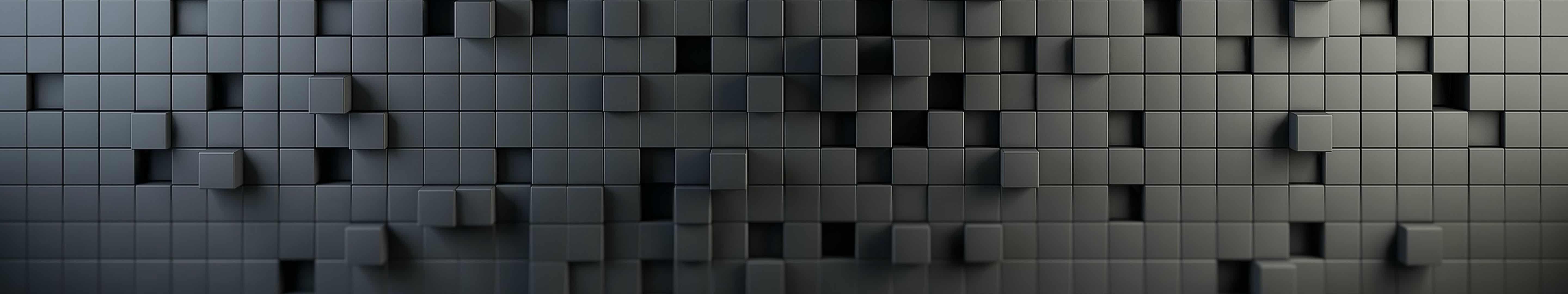 5760x1080 Cube Texture Grey Triple Monitor Wallpaper