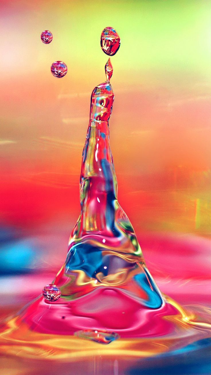 736x1308 Colorful Water Drop Static Macro Wallpaper. New wallpaper download, Wallpaper digital, Photo macro