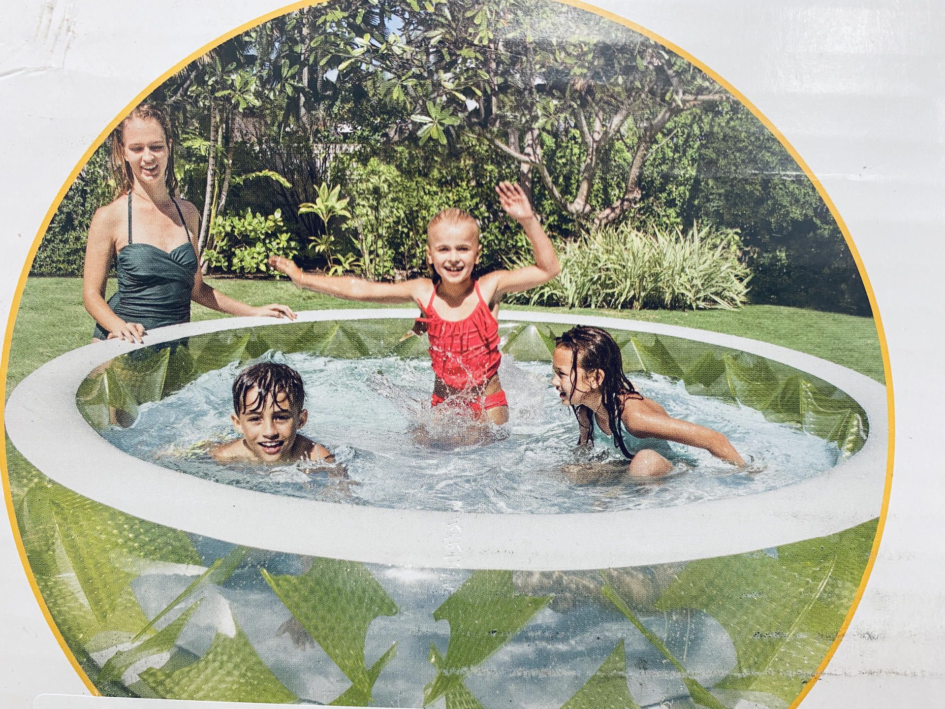 1920x1440 Intex Swim Center Pinwheel Inflatable Pool, 90 X 90 X for Ages 6+