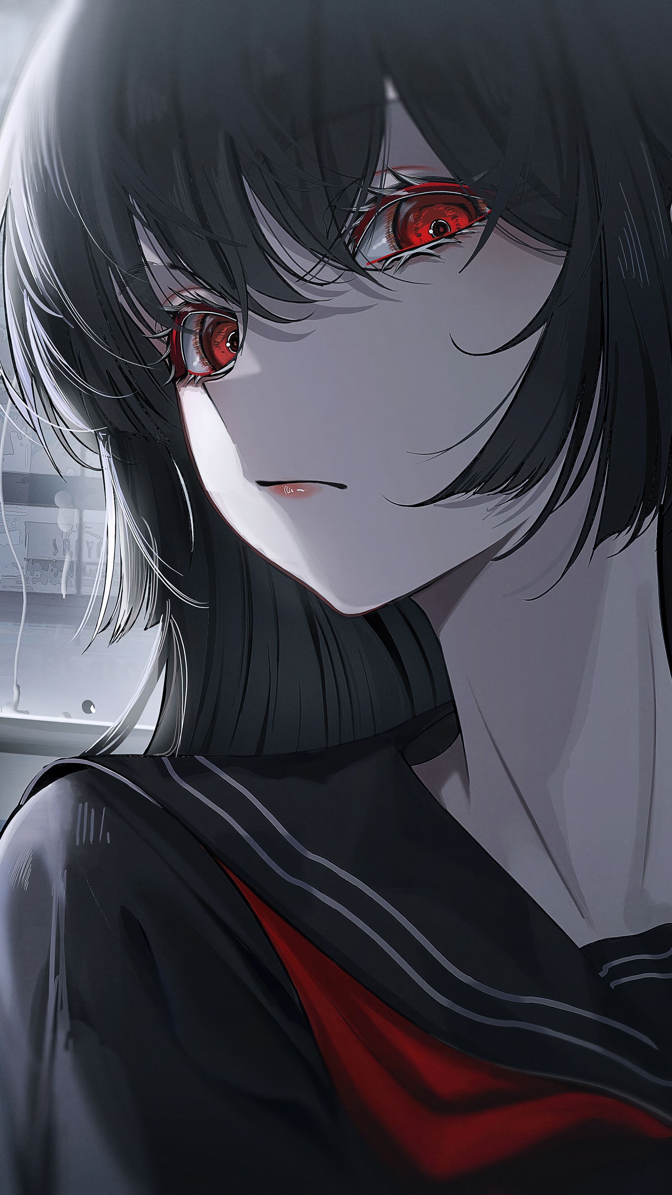 2160x3840 4k Anime Girl Eyes Wallpaper