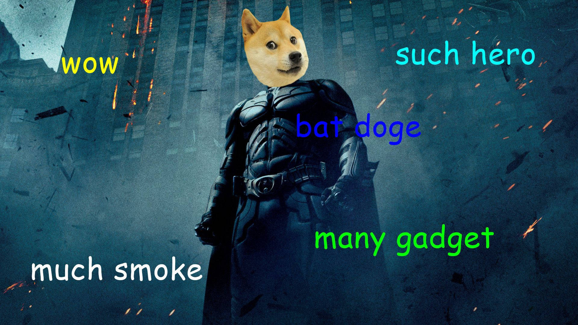 1920x1080 Download Batman Becomes Doge Wallpaper