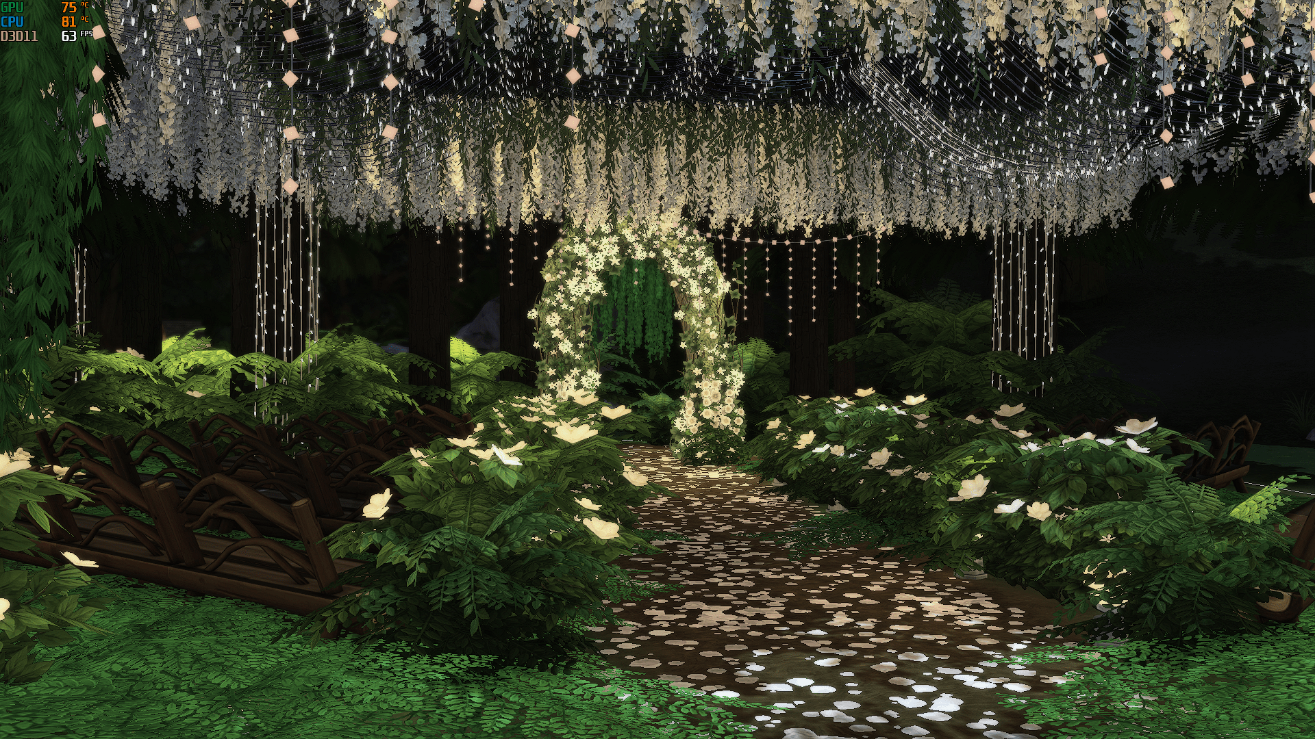 1920x1080 Twilight Wedding Venue in The Sims! i worked really hard on this one :D