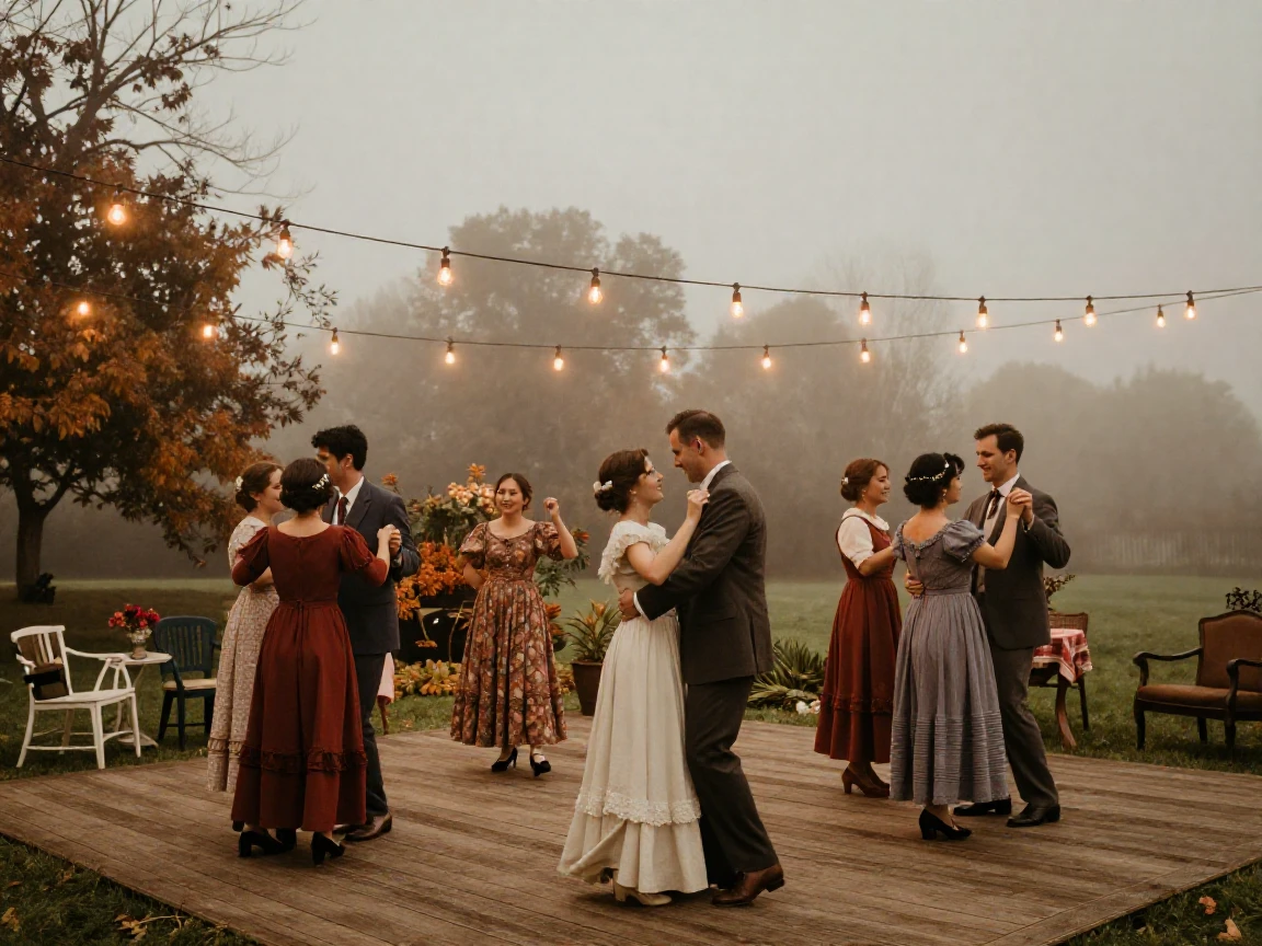 1152x864 Vingtage Photograph) Amber Twilight Celebration