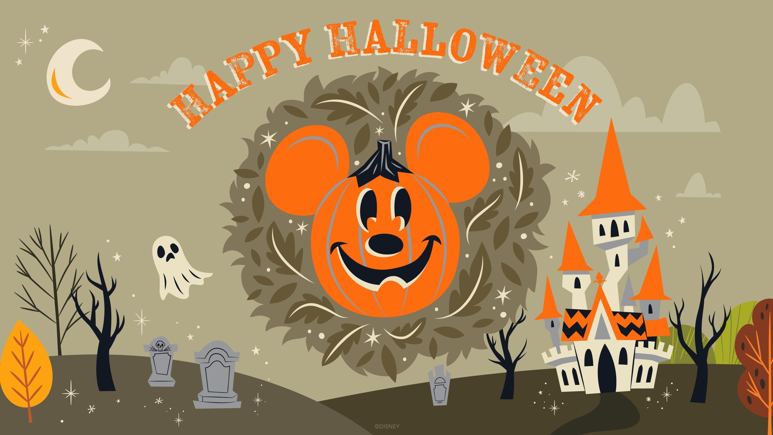 2560x1440 Mickey Pumpkin Halloween Wallpaper Parks Blog