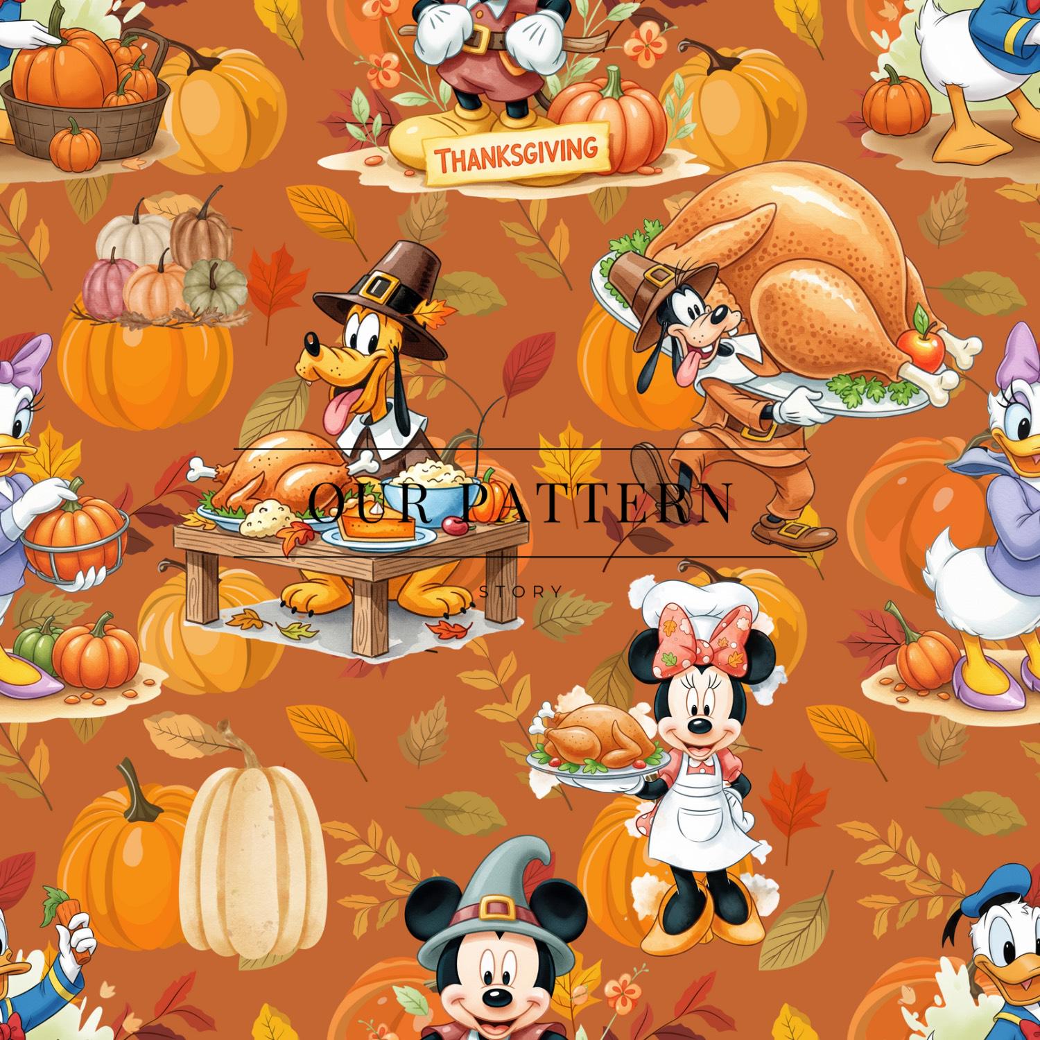 1500x1500 Mickey Fall Seamless Pattern